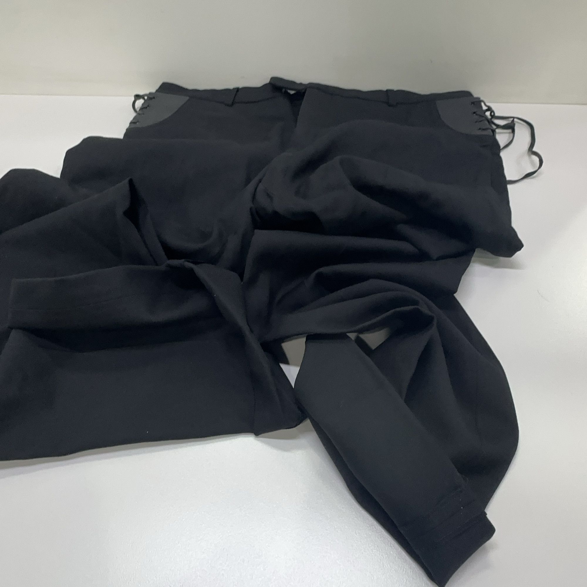 Saint Laurent Paris Saint Laurent Leather Lace-Up Wool Pants Size 50 Size US 34 / EU 50 - 10 Thumbnail