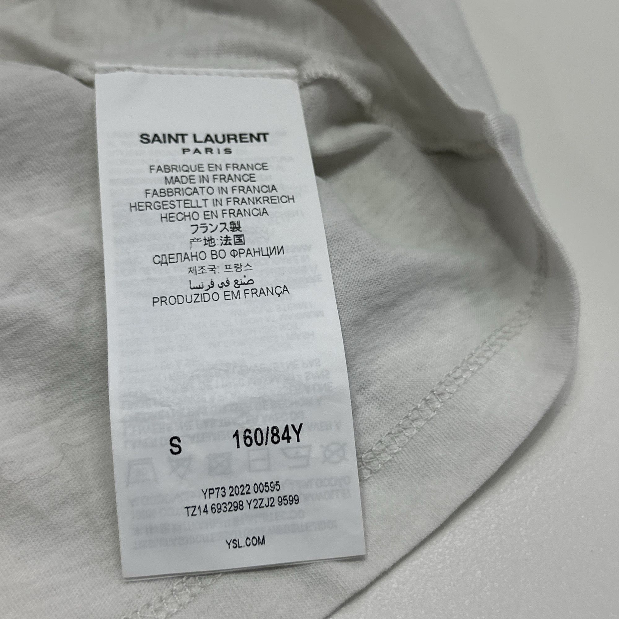 Saint Laurent Paris Saint Laurent Logo Crewneck T-Shirt Size S Size US S / EU 44-46 / 1 - 4 Thumbnail