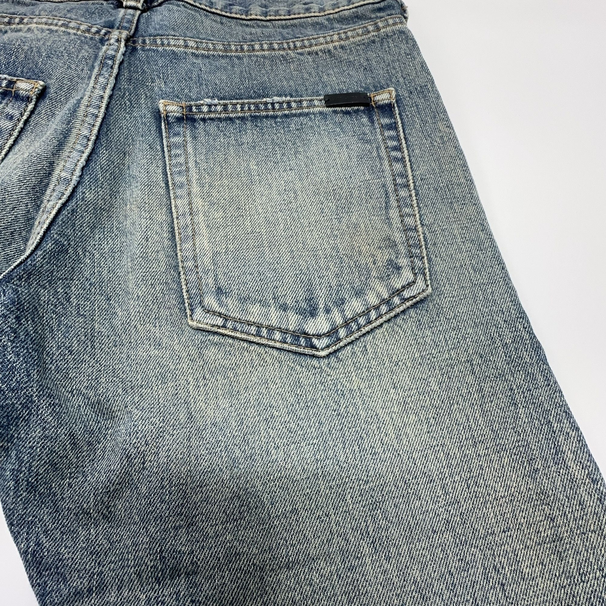 Saint Laurent Paris Saint Laurent Distressed Denim Jeans Size 27 Size US 27 - 6 Thumbnail