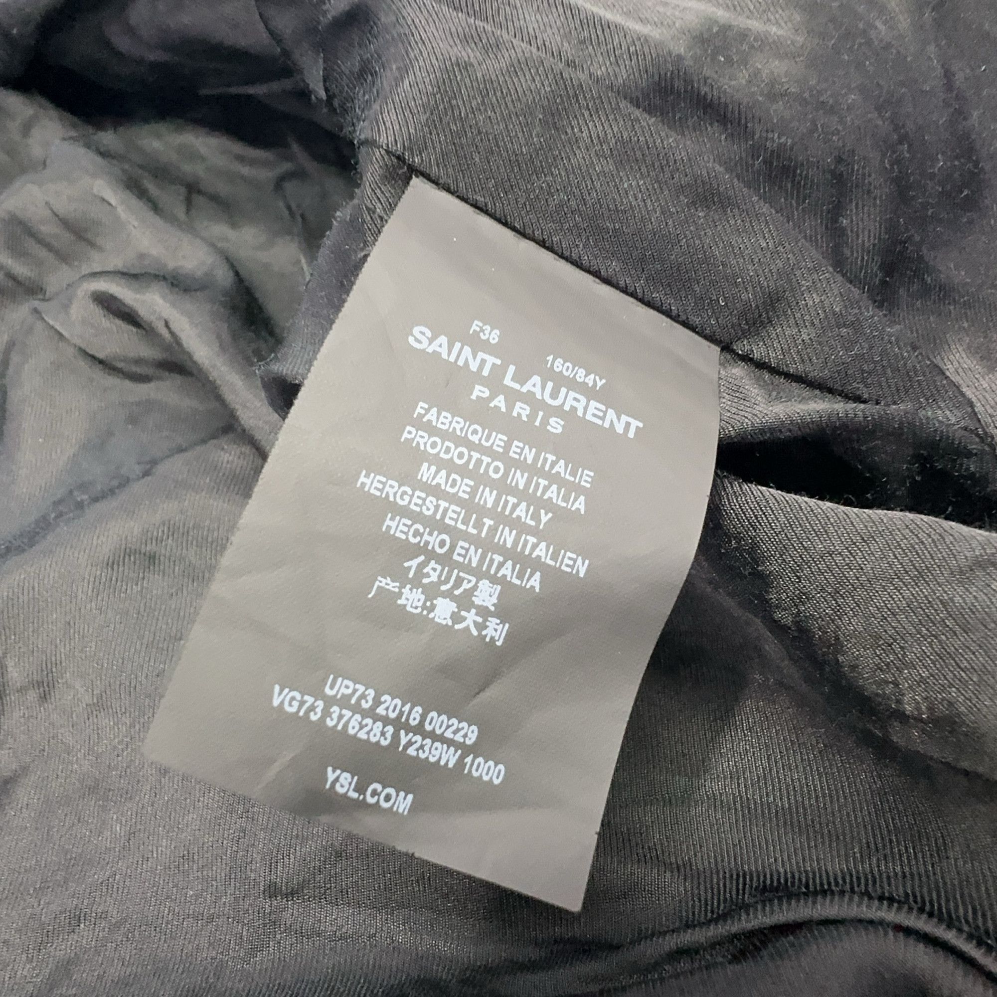 Saint Laurent Paris Saint Laurent Teddy Wool Leather Jacket Size 36 Size XS / US 0-2 / IT 36-38 - 3 Thumbnail