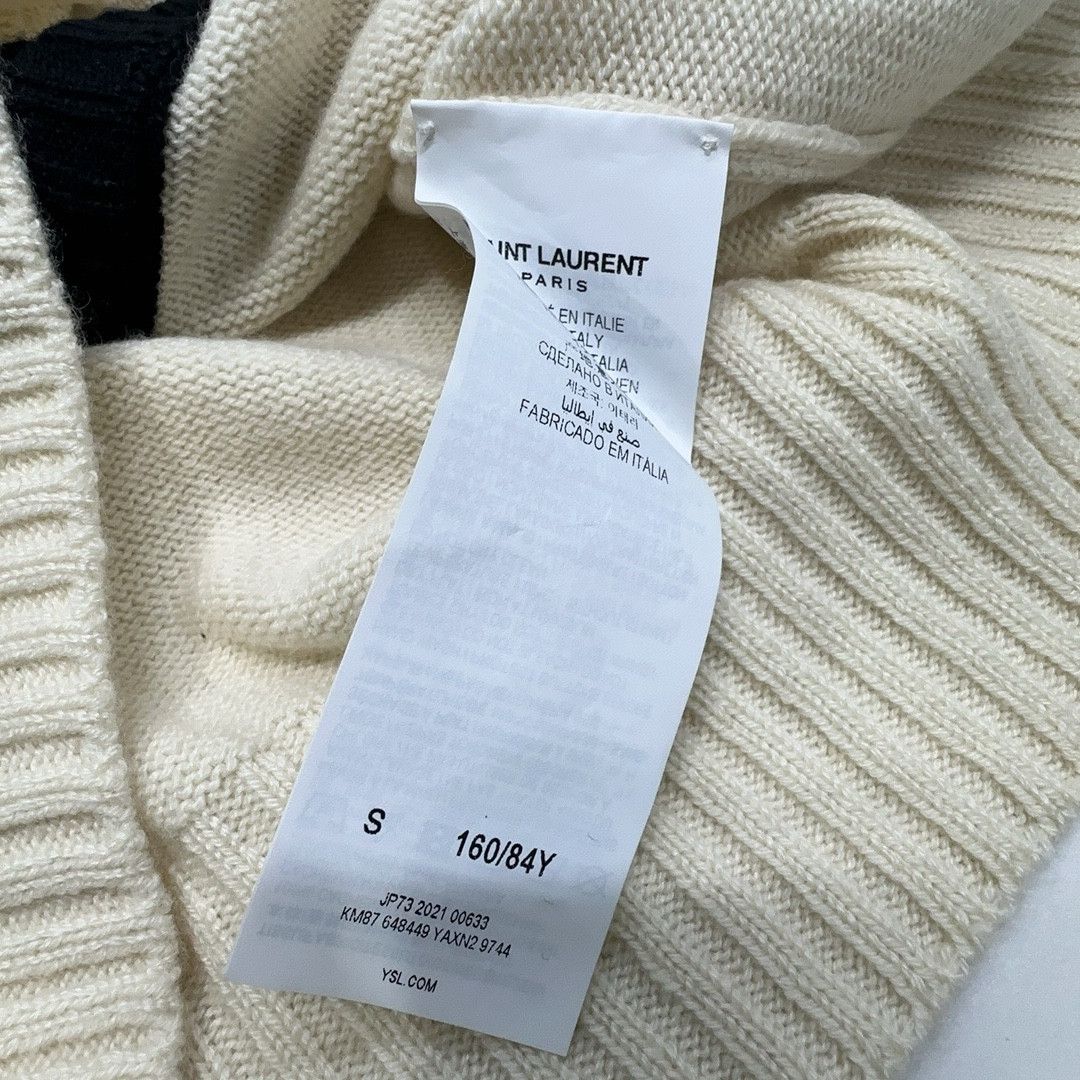 Saint Laurent Paris Saint Laurent Contrast Cashmere Cardigan Size S Size S / US 4 / IT 40 - 5 Thumbnail