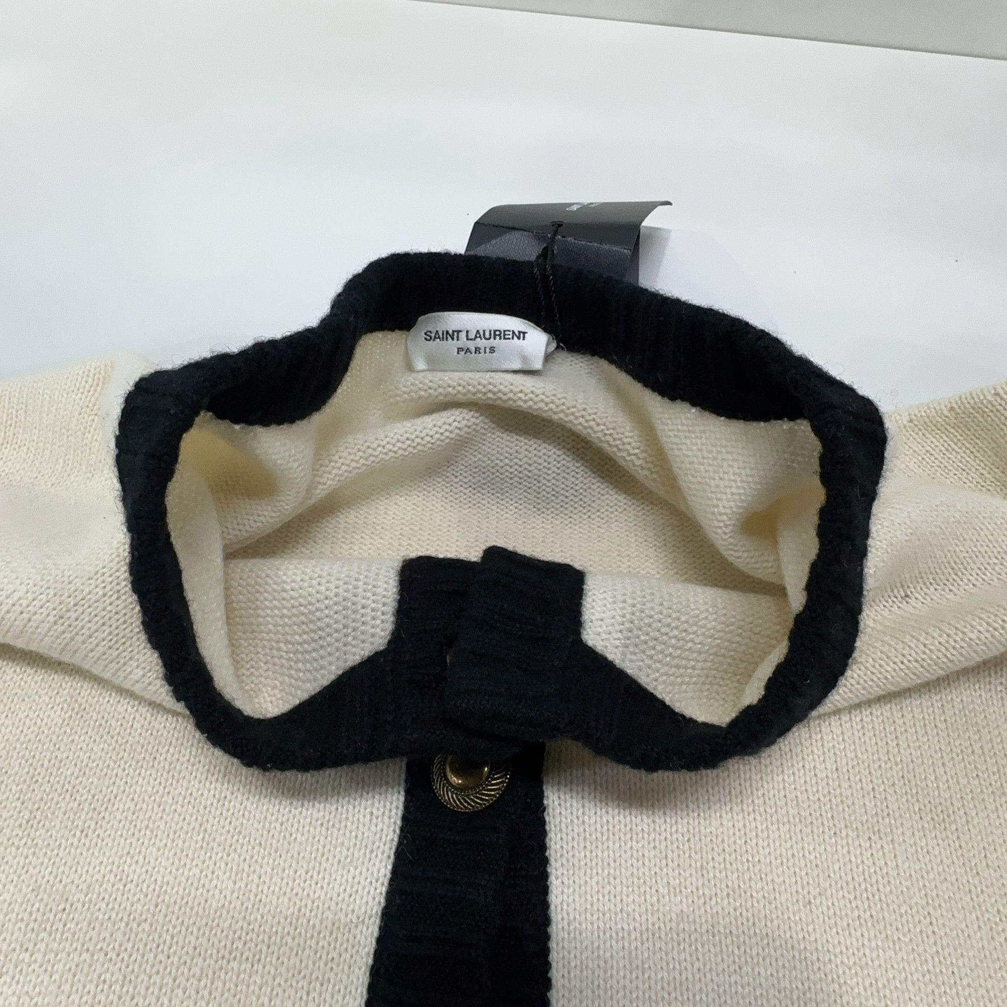 Saint Laurent Paris Saint Laurent Contrast Cashmere Cardigan Size S Size S / US 4 / IT 40 - 8 Thumbnail