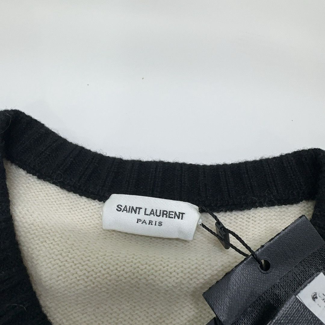 Saint Laurent Paris Saint Laurent Contrast Cashmere Cardigan Size S Size S / US 4 / IT 40 - 6 Thumbnail