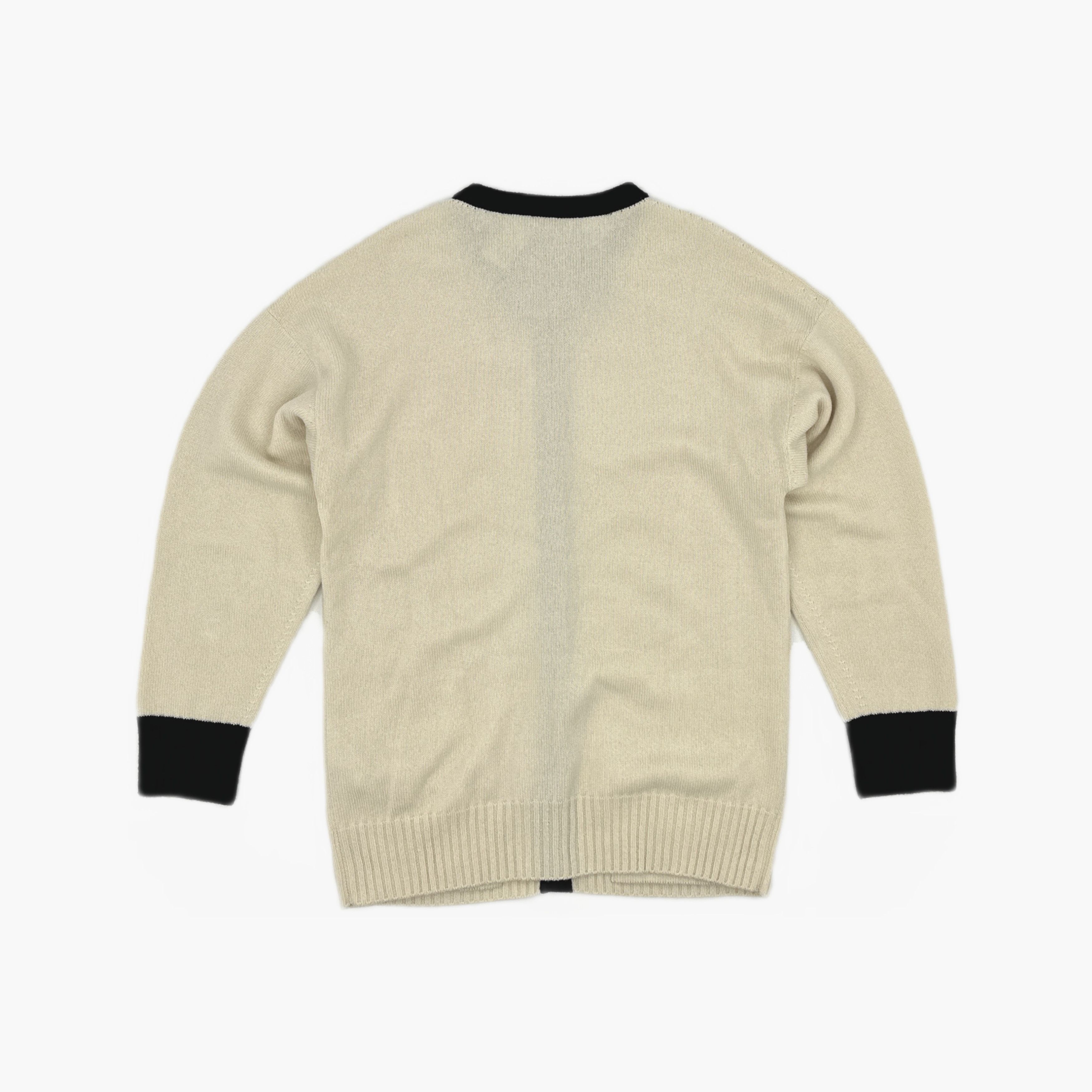 Saint Laurent Paris Saint Laurent Contrast Cashmere Cardigan Size S Size S / US 4 / IT 40 - 2 Thumbnail
