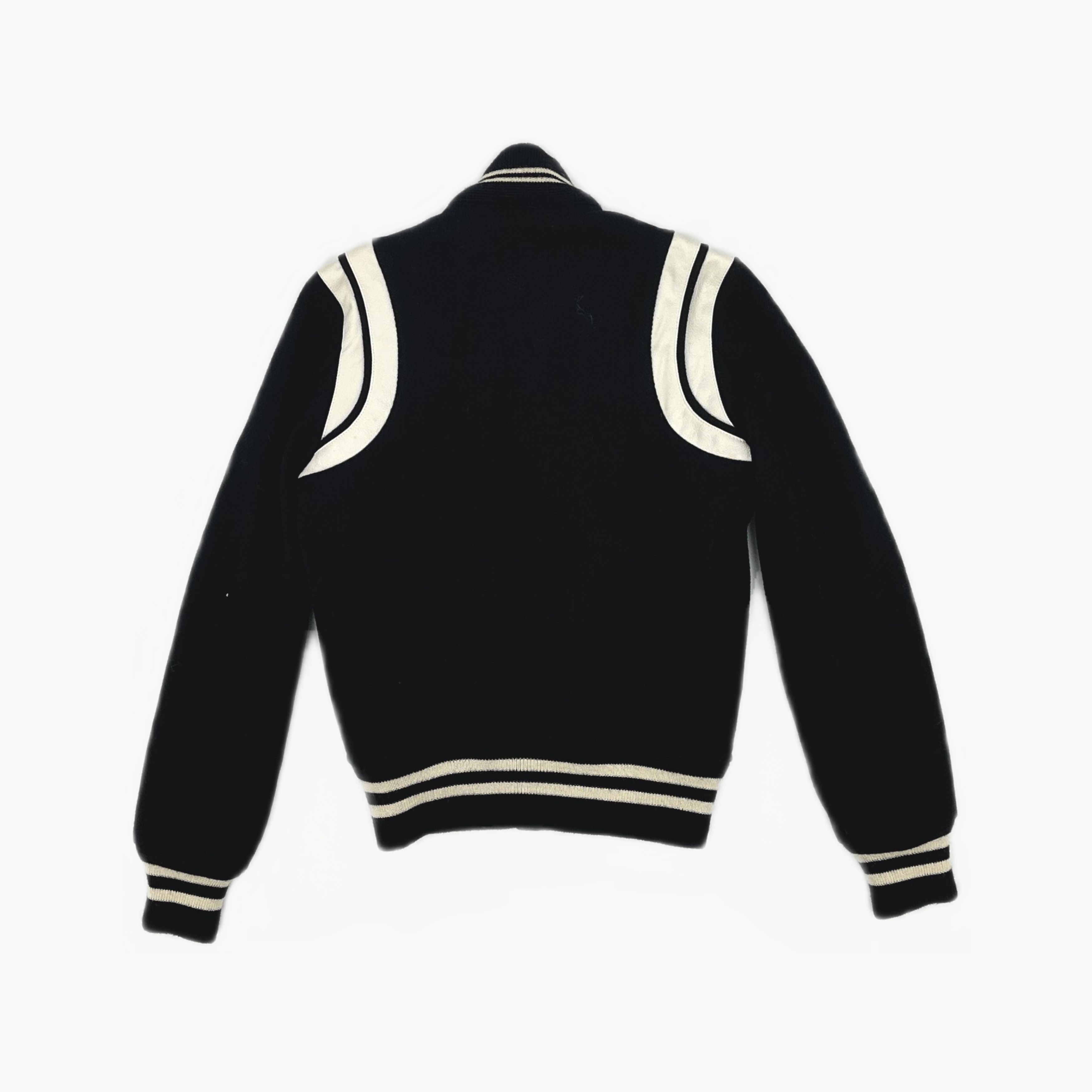 Saint Laurent Paris Saint Laurent Leather Trim Varsity Jacket Size 34 Size XS / US 0-2 / IT 36-38 - 2 Thumbnail
