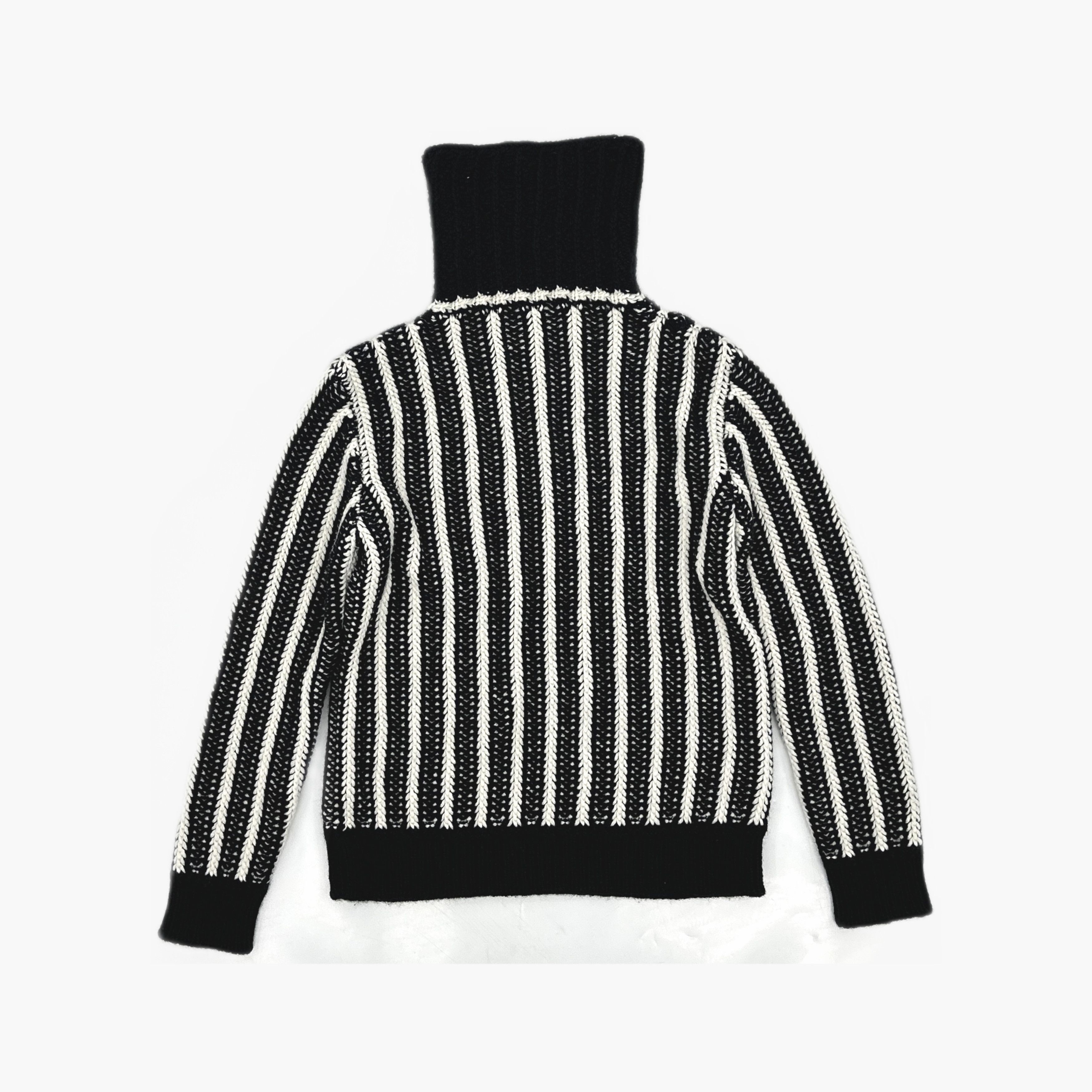 Saint Laurent Paris Saint Laurent Striped Turtleneck Sweater Size M Size US M / EU 48-50 / 2 - 2 Thumbnail