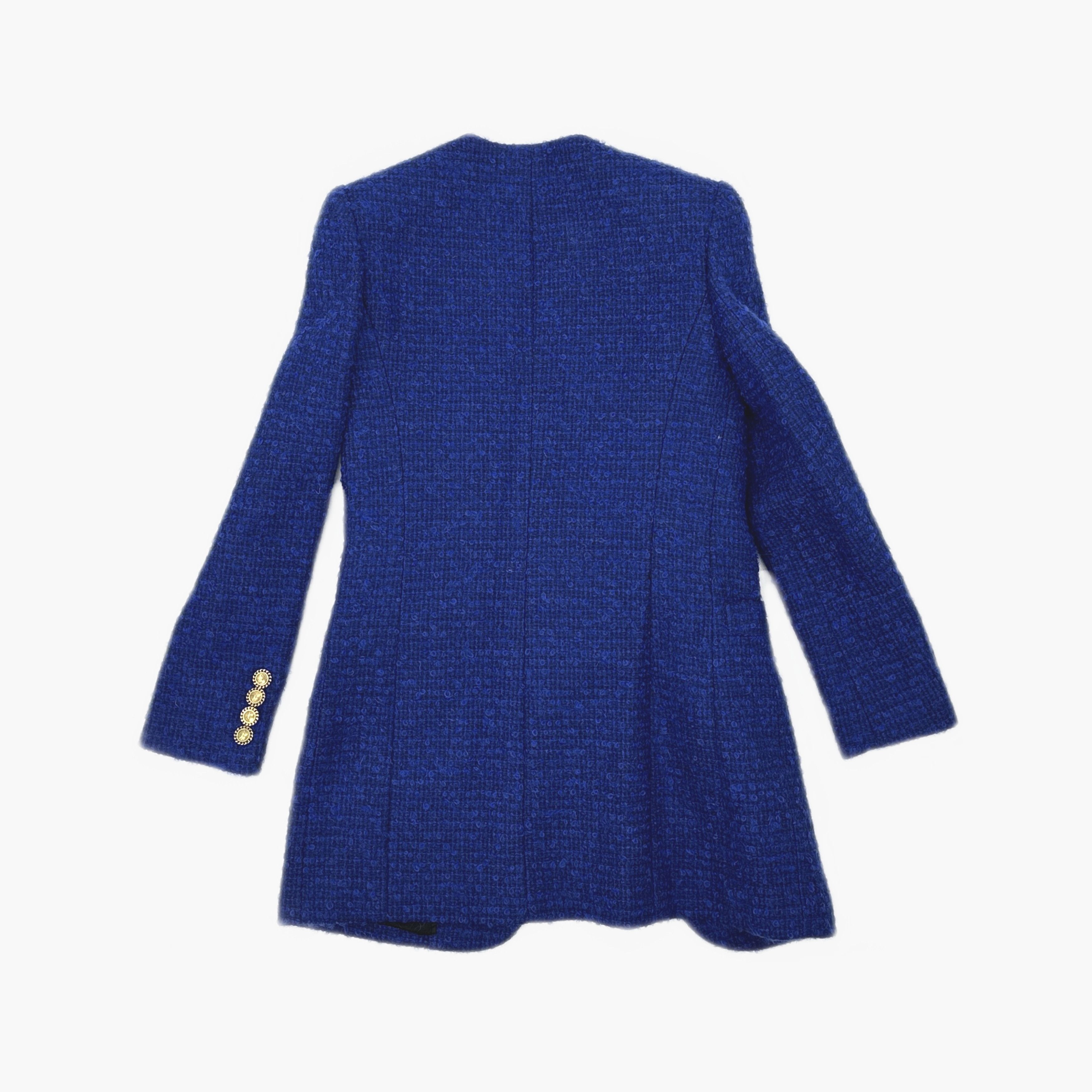 Saint Laurent Paris Saint Laurent Blue Tweed Jacket Size 34 Size XS / US 0-2 / IT 36-38 - 2 Thumbnail