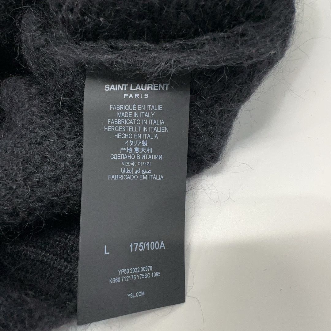 Saint Laurent Paris Saint Laurent Jacquard Mohair Sweater Size L Size US L / EU 52-54 / 3 - 3 Thumbnail