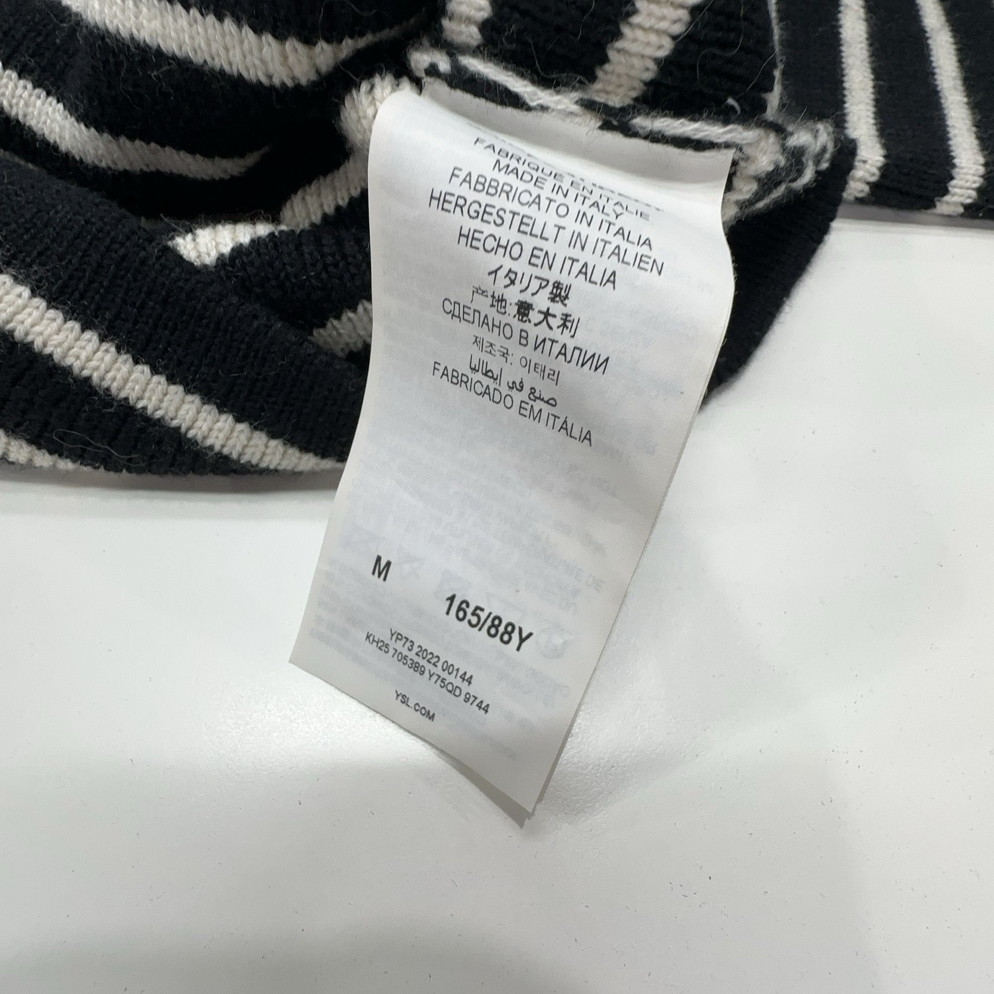 Saint Laurent Paris Saint Laurent Striped Off-Shoulder Sweater Size M Size M / US 6-8 / IT 42-44 - 3 Thumbnail
