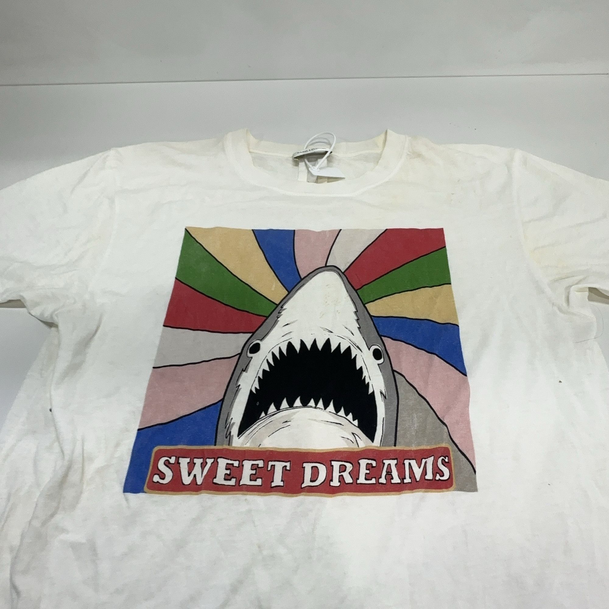 Saint Laurent Paris Saint Laurent Sweet Dreams Shark T-Shirt Size XS Size US XS / EU 42 / 0 - 6 Thumbnail