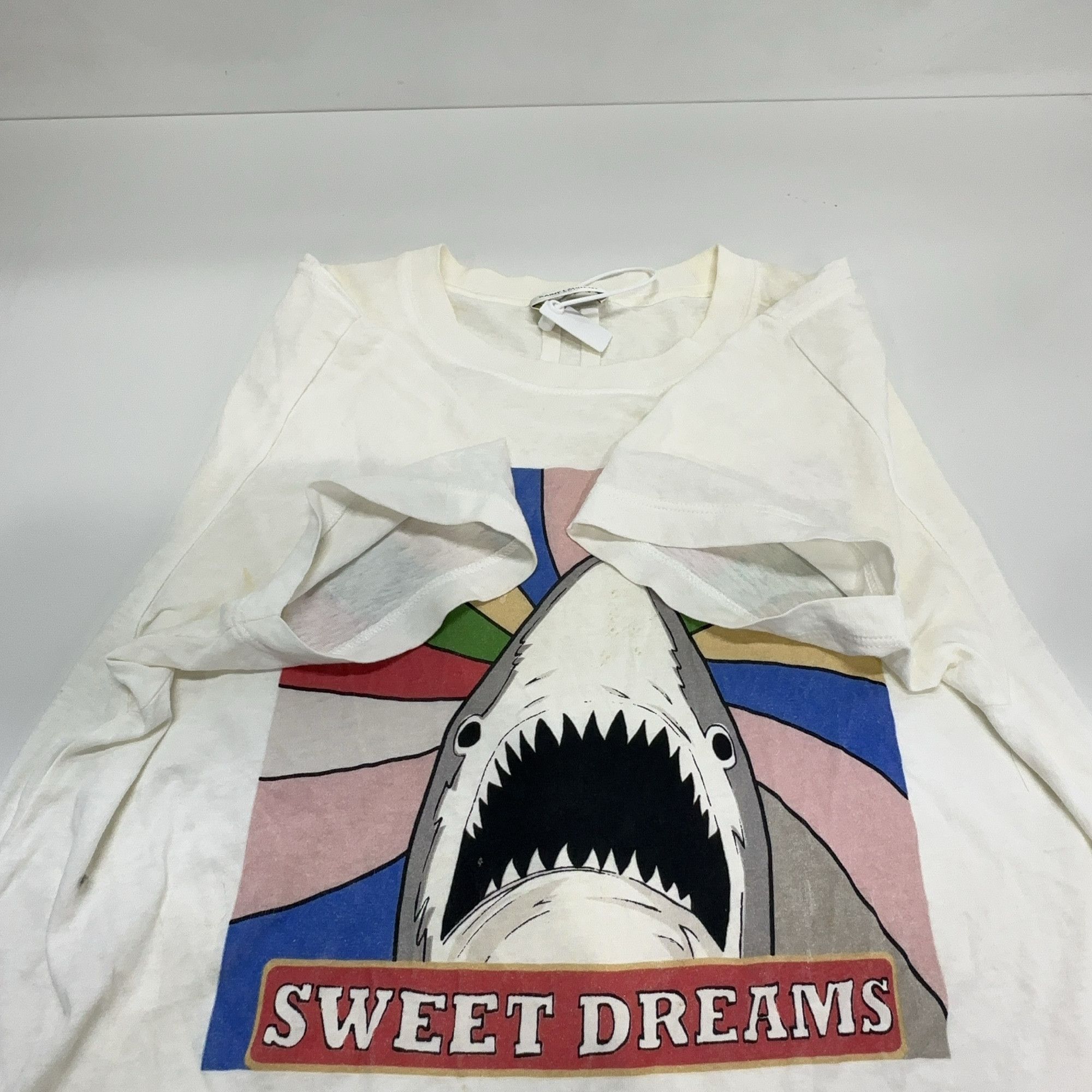 Saint Laurent Paris Saint Laurent Sweet Dreams Shark T-Shirt Size XS Size US XS / EU 42 / 0 - 9 Thumbnail
