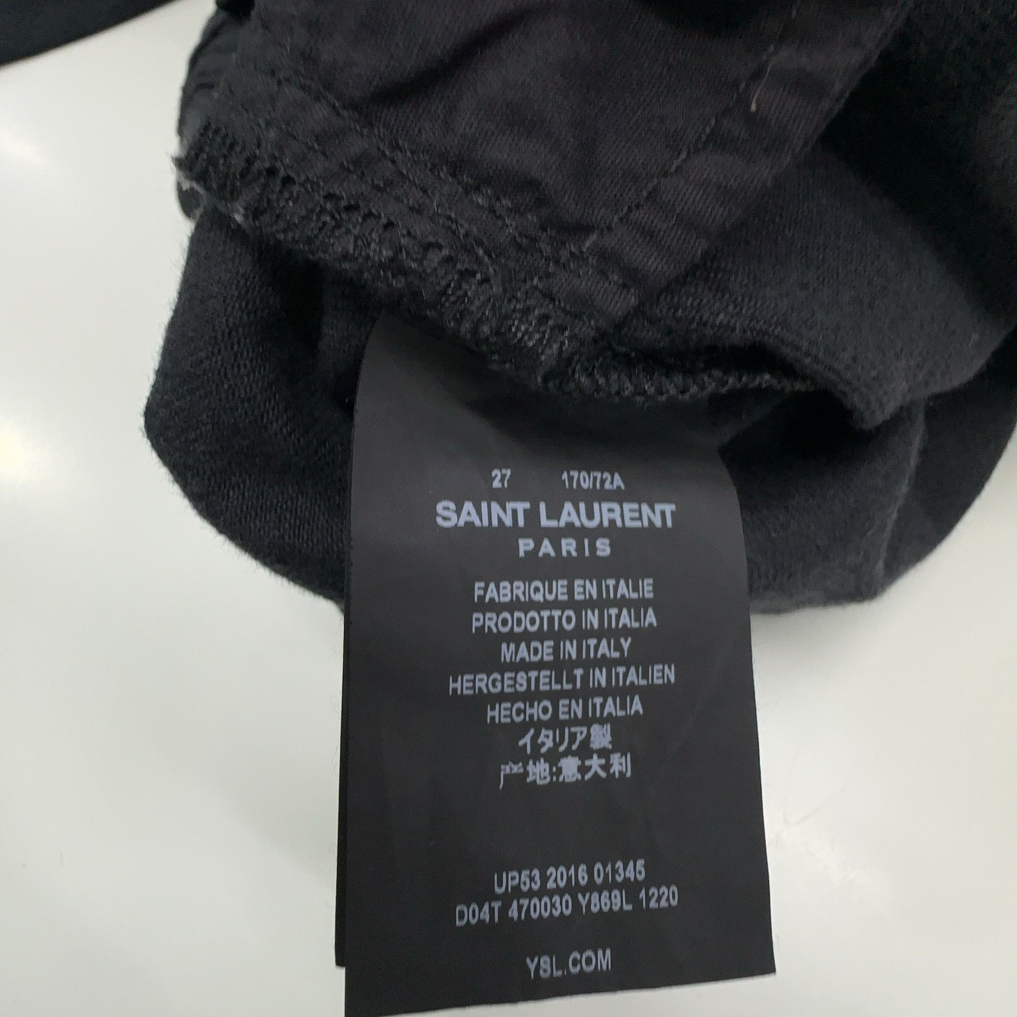 Saint Laurent Paris Saint Laurent Black Denim Jeans Size 27 Size US 27 - 3 Thumbnail