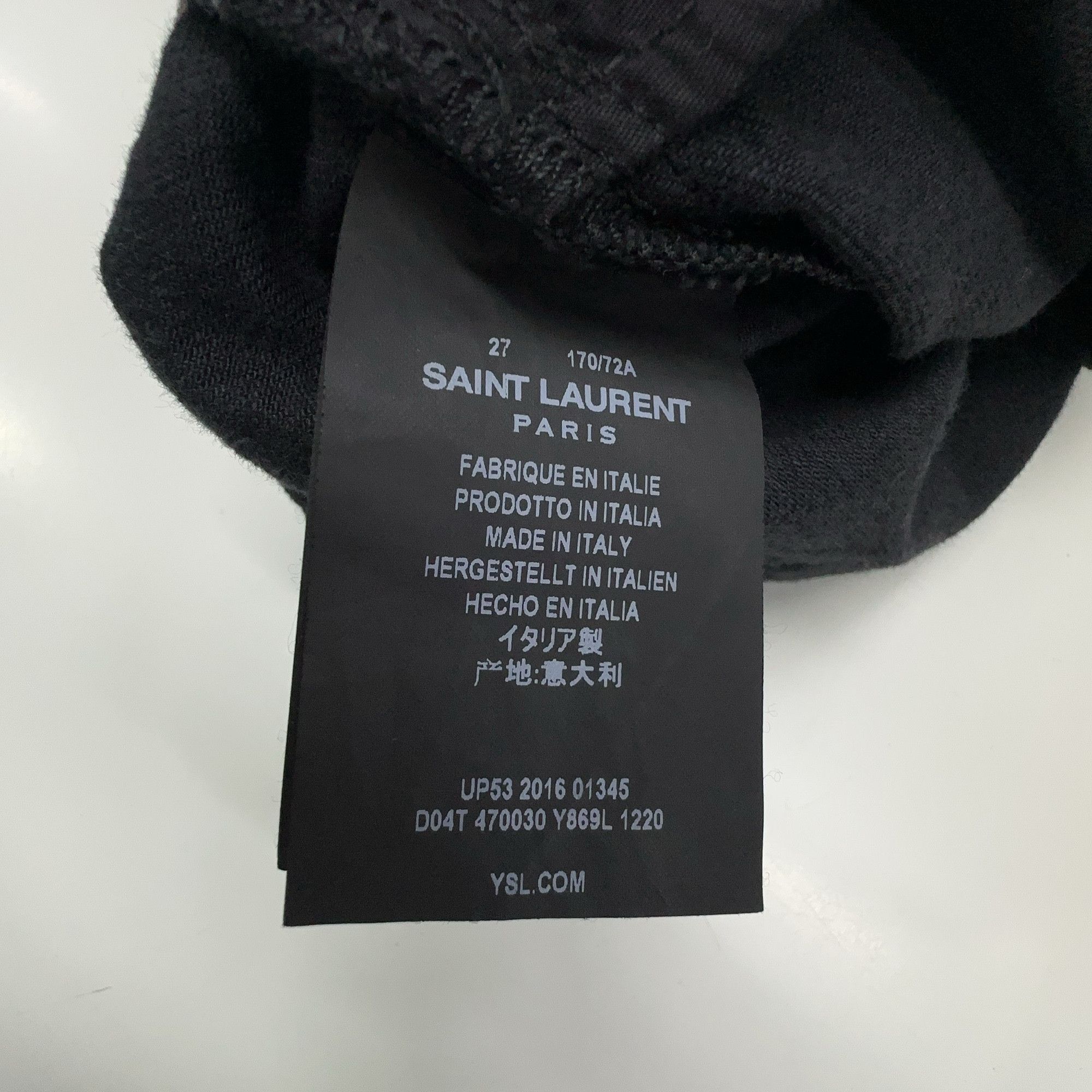 Saint Laurent Paris Saint Laurent Black Denim Jeans Size 27 Size US 27 - 4 Thumbnail