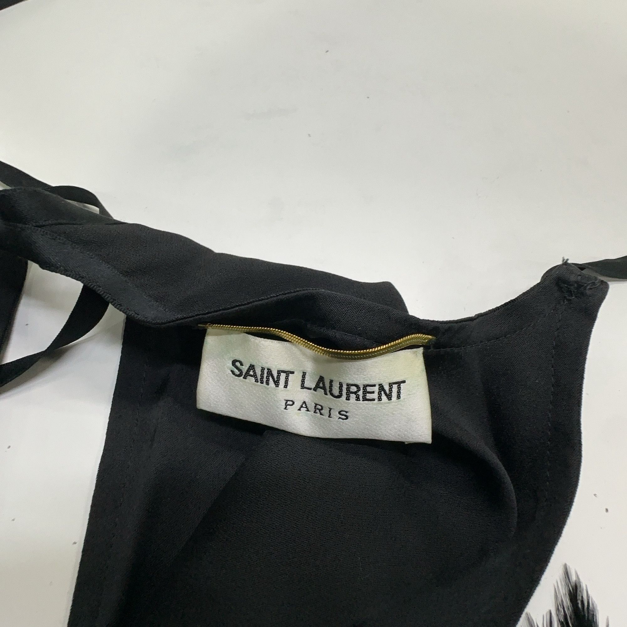 Saint Laurent Paris Saint Laurent Feather Trim Dress Size 38 Size S / US 4 / IT 40 - 4 Thumbnail