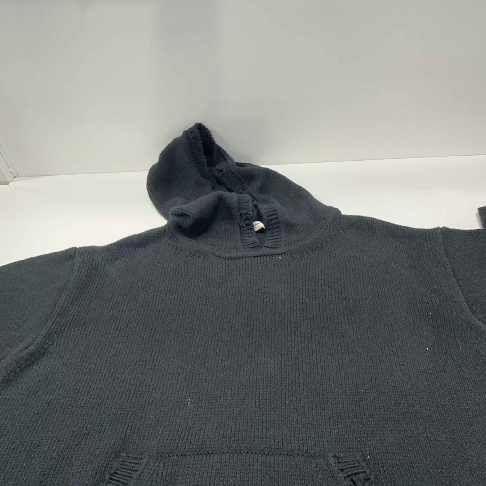 Saint Laurent Paris Saint Laurent Distressed Knit Hoodie Size XL Size US XL / EU 56 / 4 - 6 Thumbnail