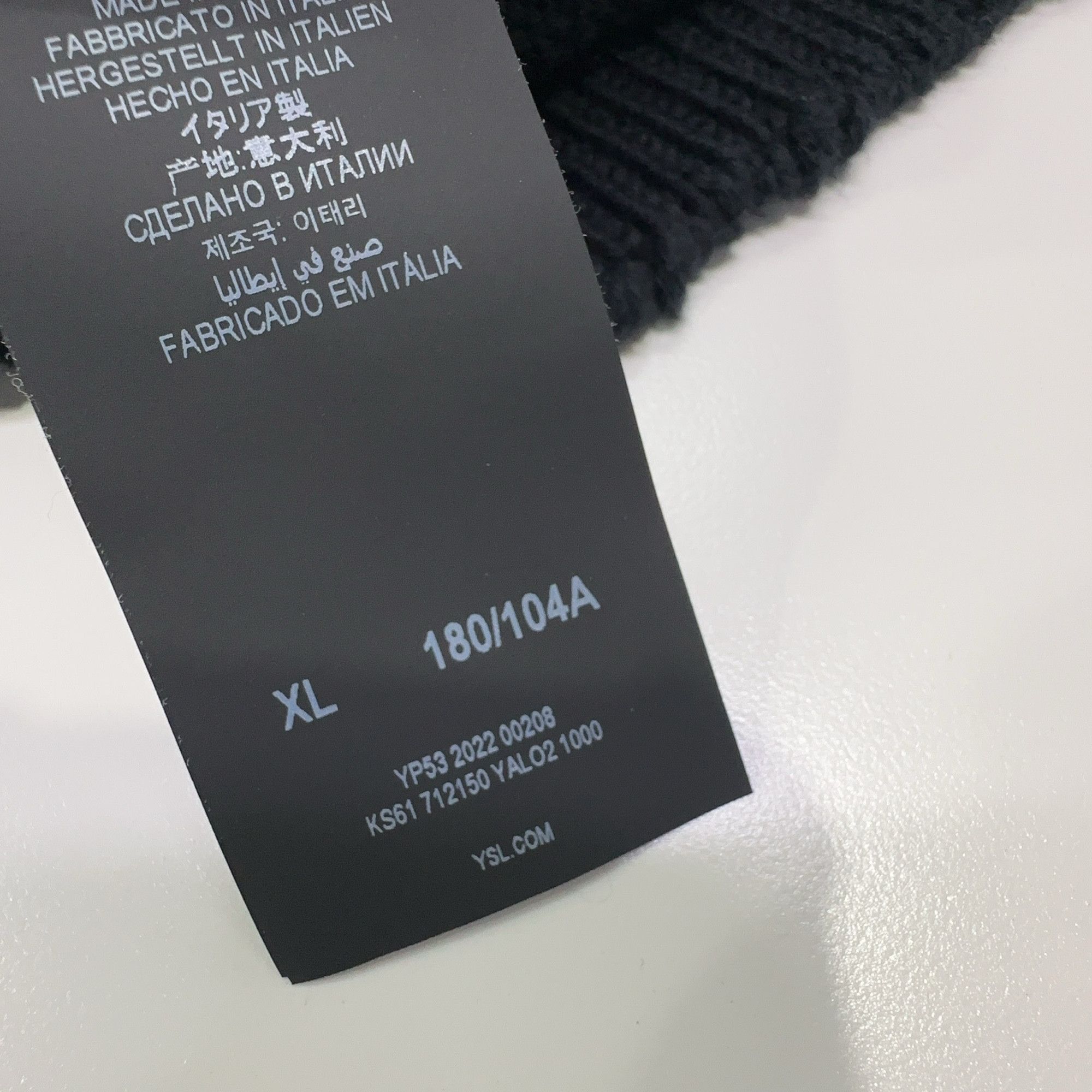 Saint Laurent Paris Saint Laurent Distressed Knit Hoodie Size XL Size US XL / EU 56 / 4 - 3 Thumbnail