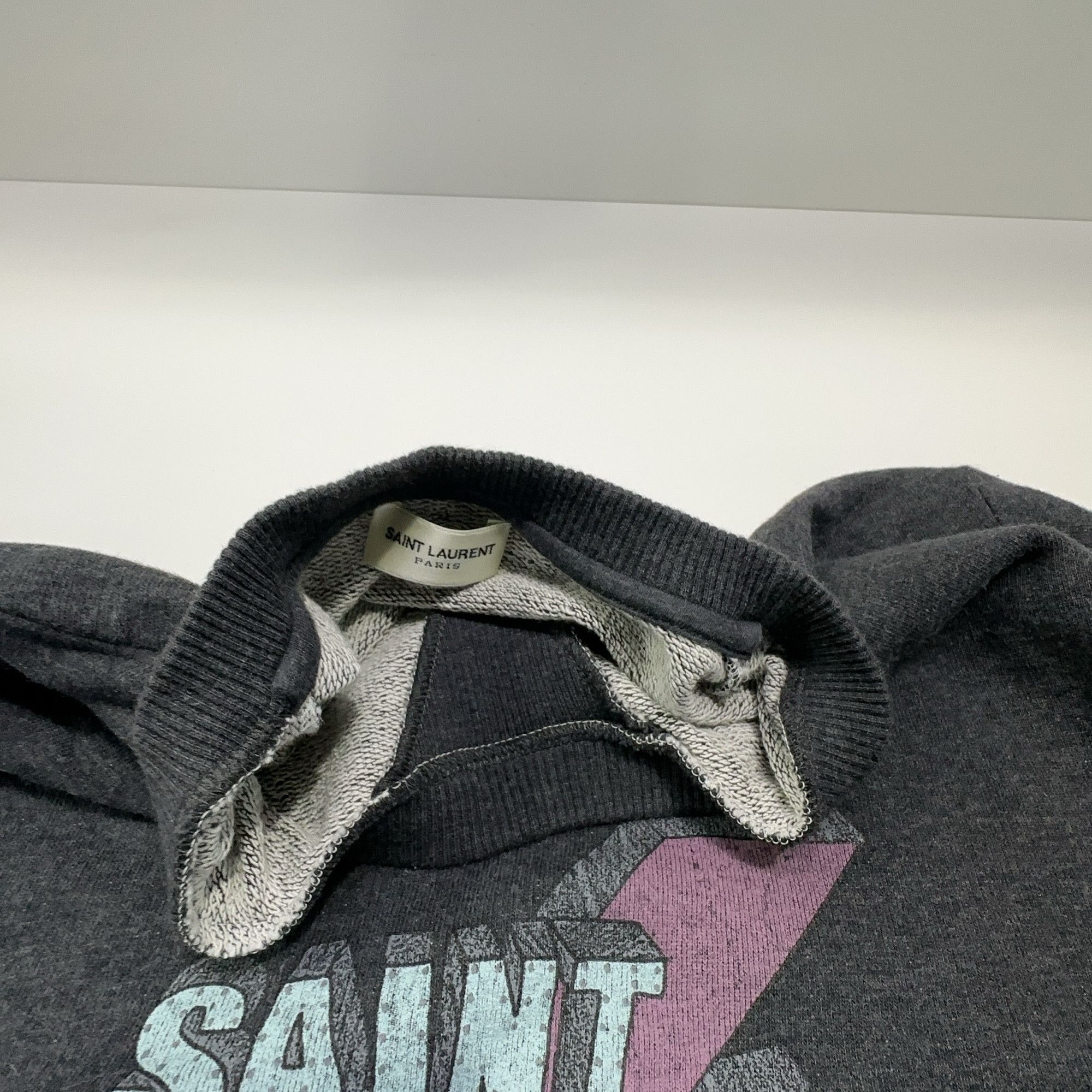 Saint Laurent Paris Saint Laurent Lightning Bolt Sweatshirt Gray Size M Size US M / EU 48-50 / 2 - 6 Thumbnail