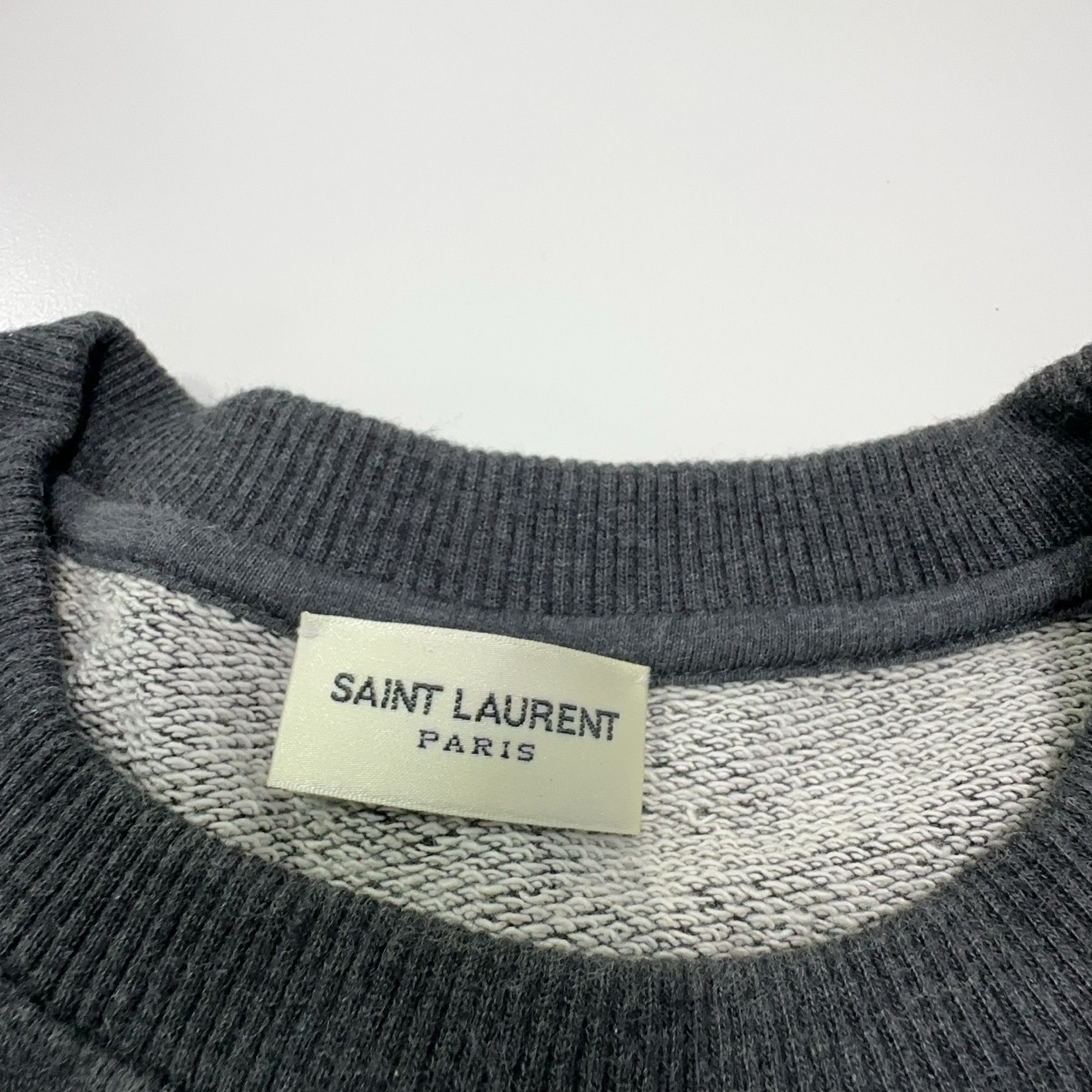 Saint Laurent Paris Saint Laurent Lightning Bolt Sweatshirt Gray Size M Size US M / EU 48-50 / 2 - 4 Thumbnail