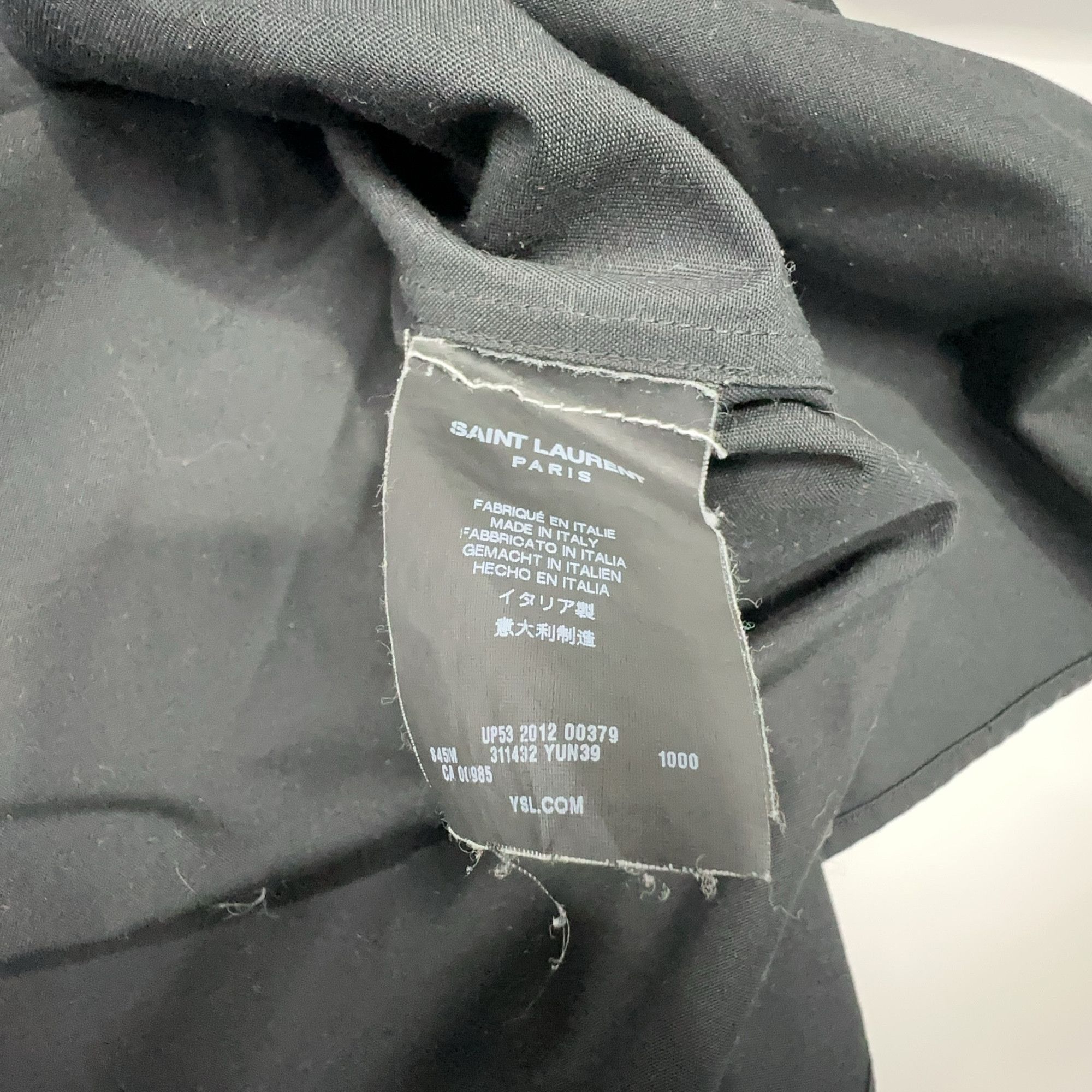 Saint Laurent Paris Saint Laurent Black Western Snap Button Shirt Size L Size US XS / EU 42 / 0 - 3 Thumbnail