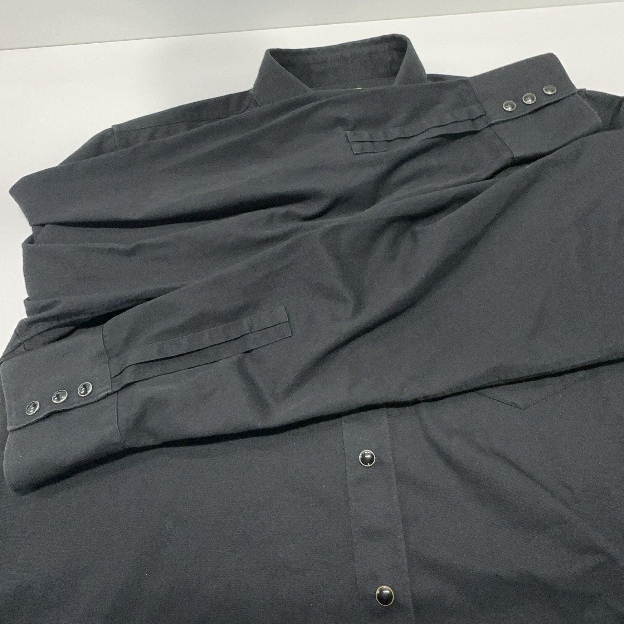 Saint Laurent Paris Saint Laurent Black Western Snap Button Shirt Size L Size US XS / EU 42 / 0 - 9 Thumbnail