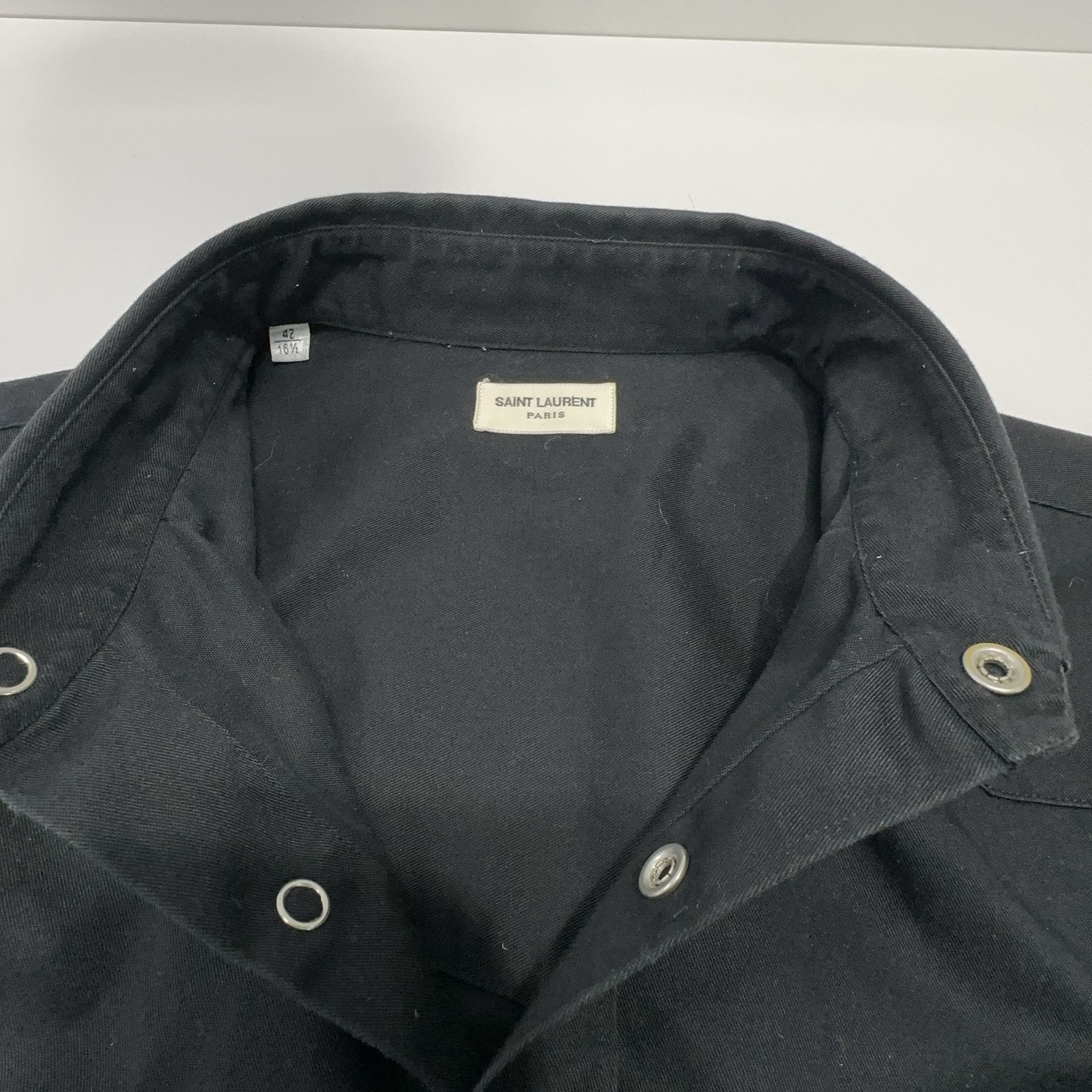 Saint Laurent Paris Saint Laurent Black Western Snap Button Shirt Size L Size US XS / EU 42 / 0 - 5 Thumbnail