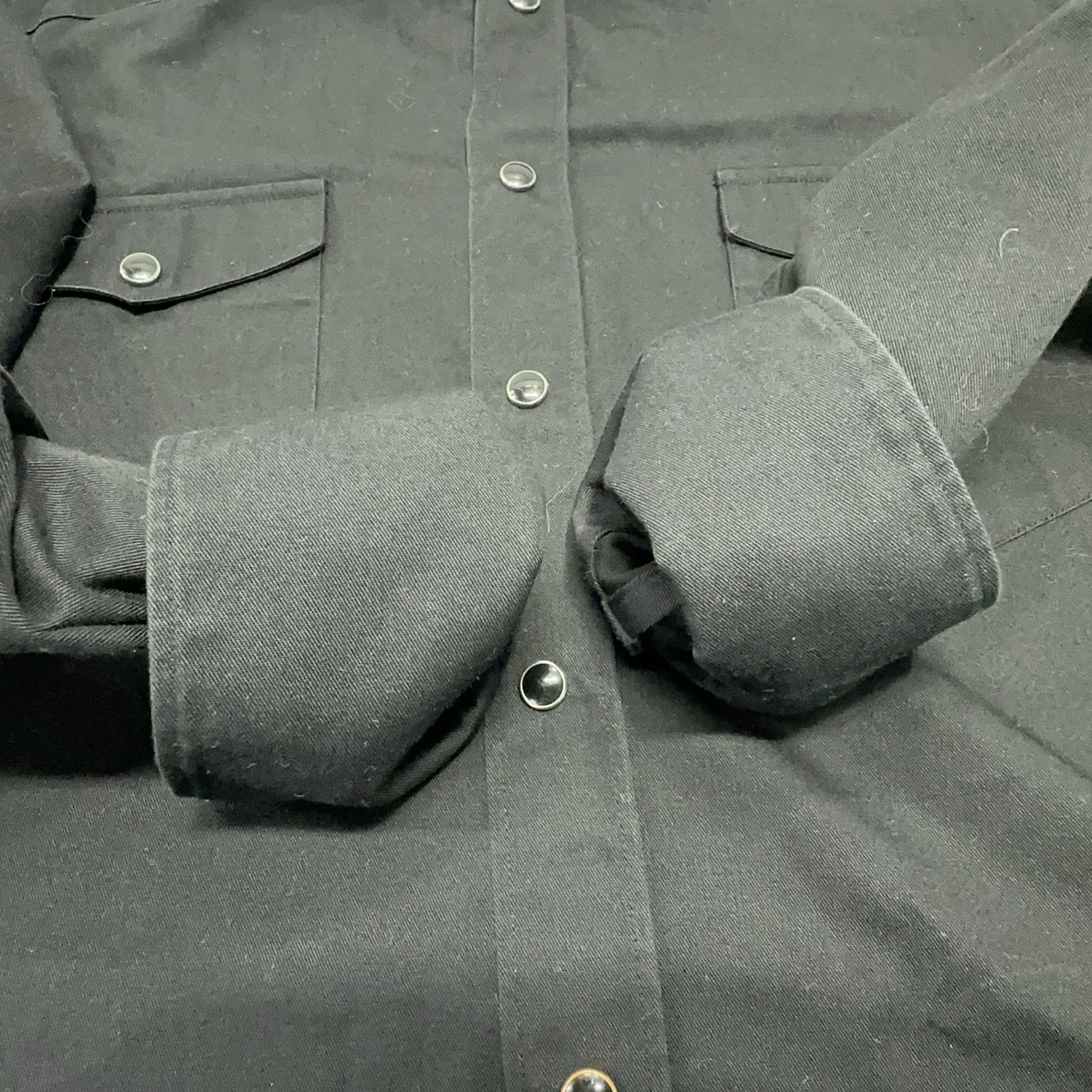 Saint Laurent Paris Saint Laurent Black Western Snap Button Shirt Size L Size US XS / EU 42 / 0 - 10 Thumbnail