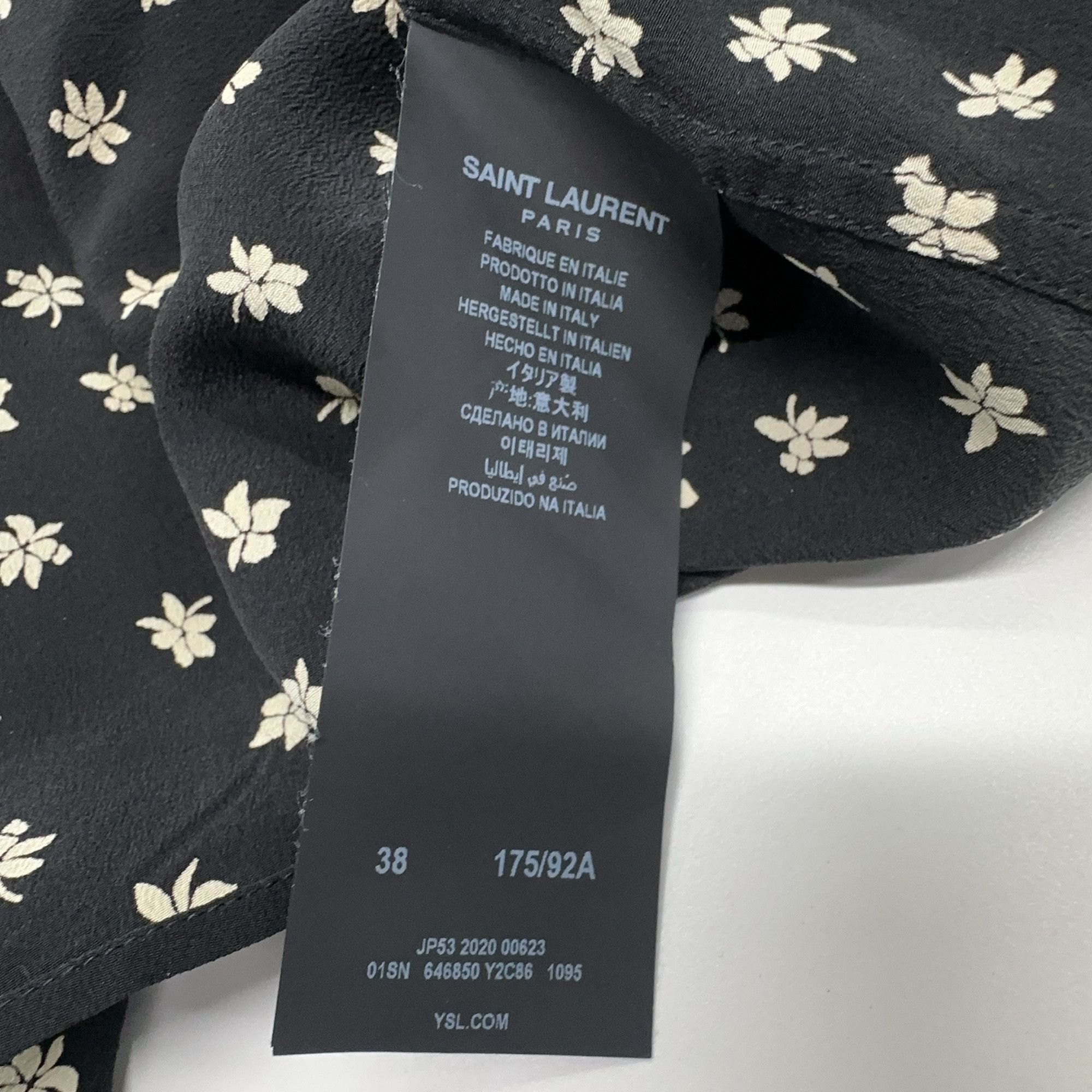 Saint Laurent Paris Saint Laurent Floral Print Button Up Shirt Size S Size US S / EU 44-46 / 1 - 4 Thumbnail