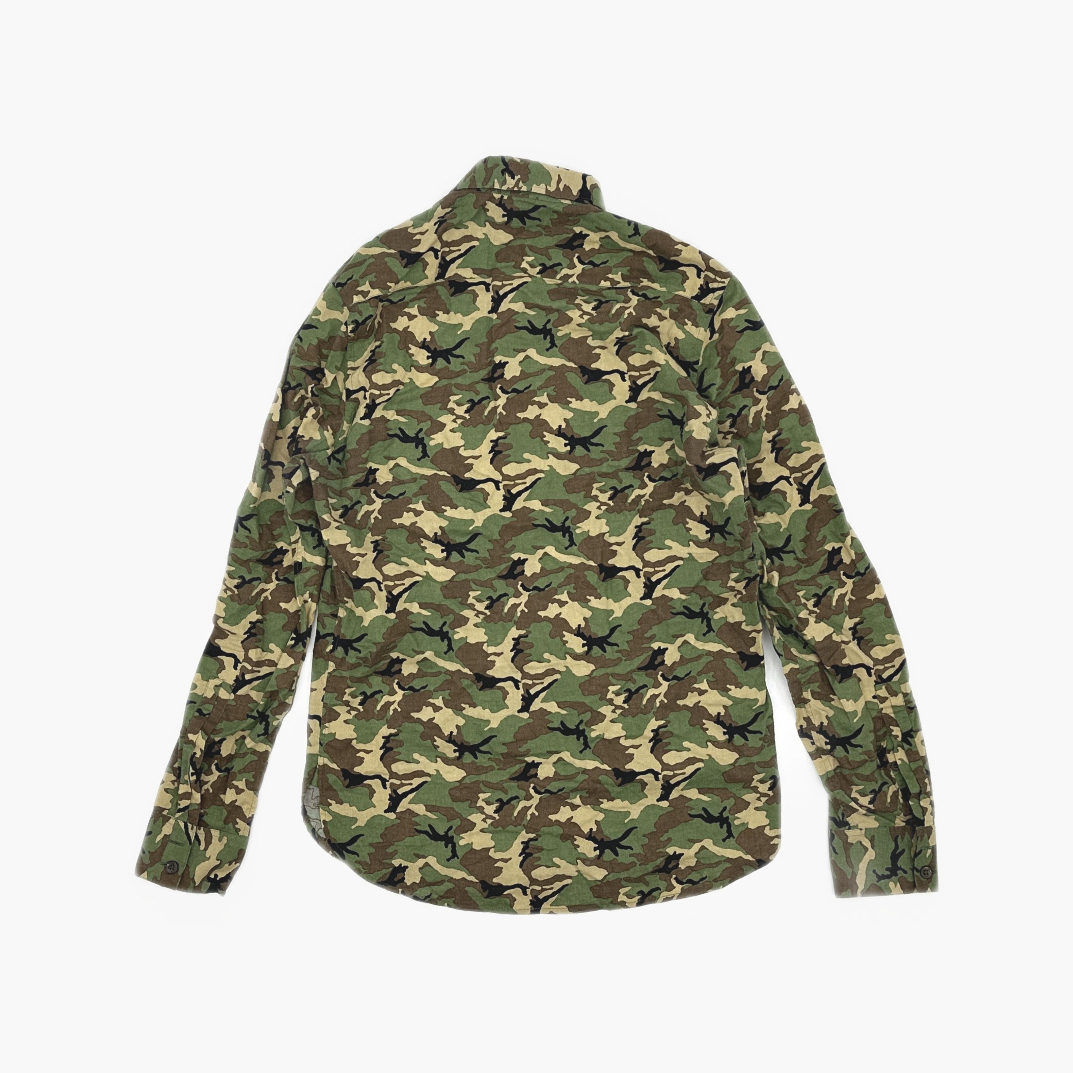 Saint Laurent Paris Saint Laurent Camouflage Button Up Shirt Size 39 Size US M / EU 48-50 / 2 - 2 Thumbnail