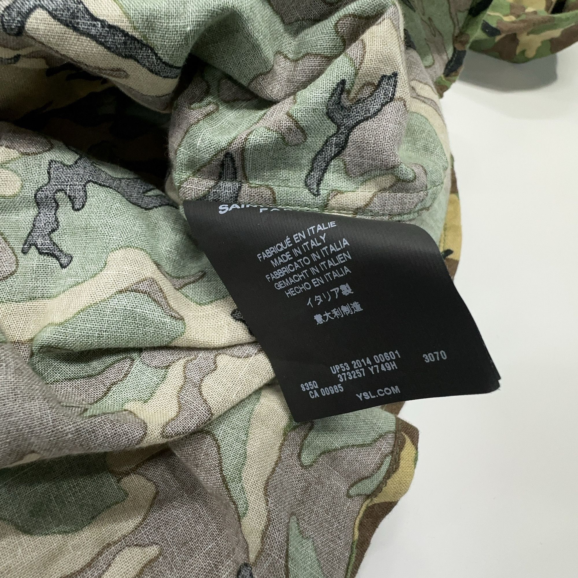 Saint Laurent Paris Saint Laurent Camouflage Button Up Shirt Size 39 Size US M / EU 48-50 / 2 - 3 Thumbnail