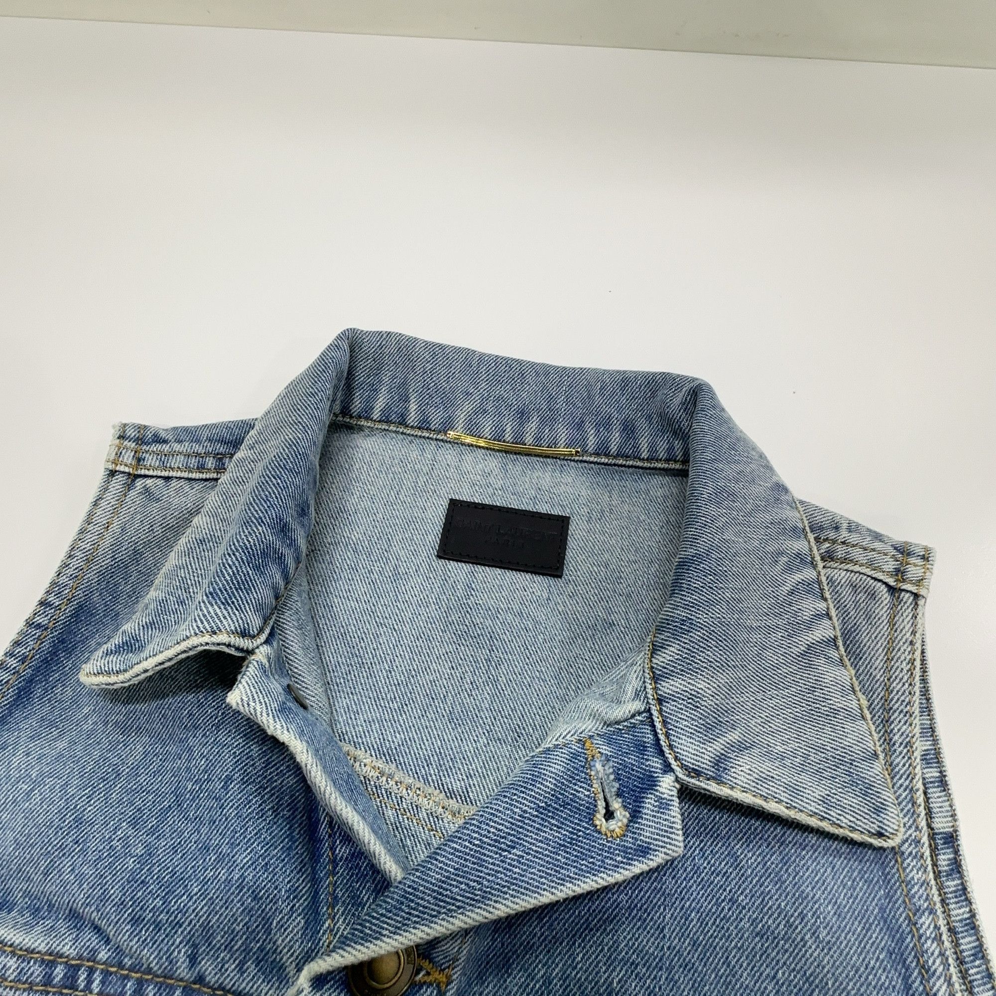 Saint Laurent Paris Saint Laurent Sleeveless Denim Dress Size 36 Size XS / US 0-2 / IT 36-38 - 5 Thumbnail
