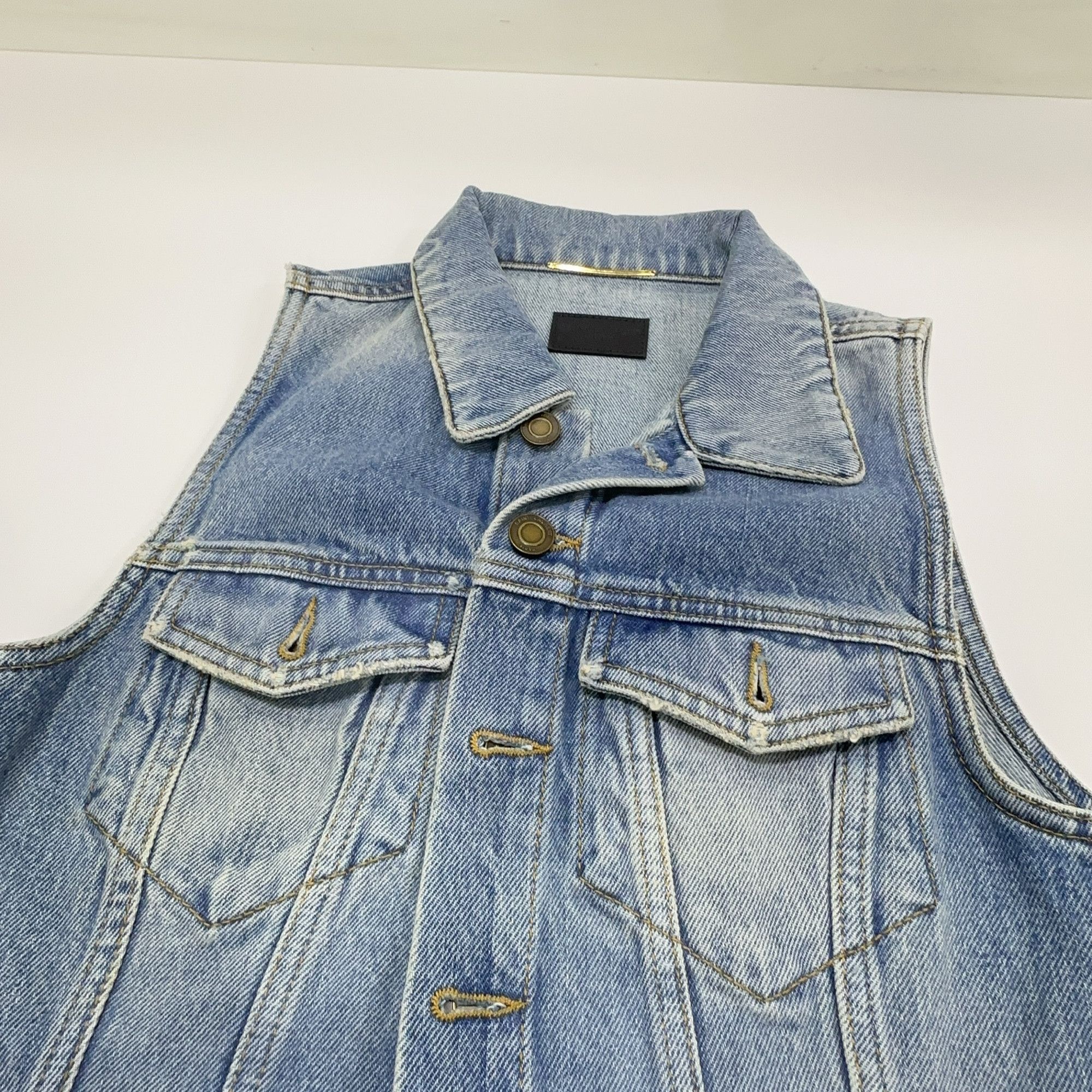 Saint Laurent Paris Saint Laurent Sleeveless Denim Dress Size 36 Size XS / US 0-2 / IT 36-38 - 6 Thumbnail