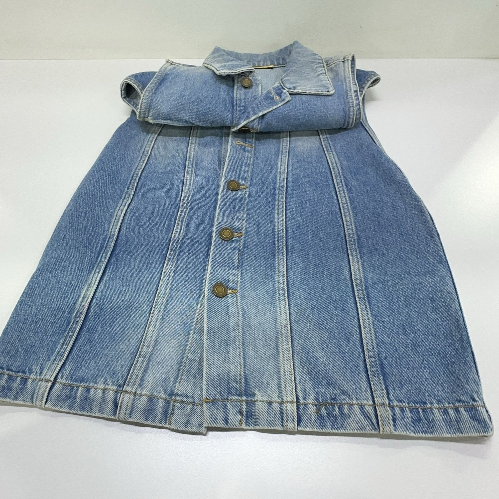 Saint Laurent Paris Saint Laurent Sleeveless Denim Dress Size 36 Size XS / US 0-2 / IT 36-38 - 7 Thumbnail