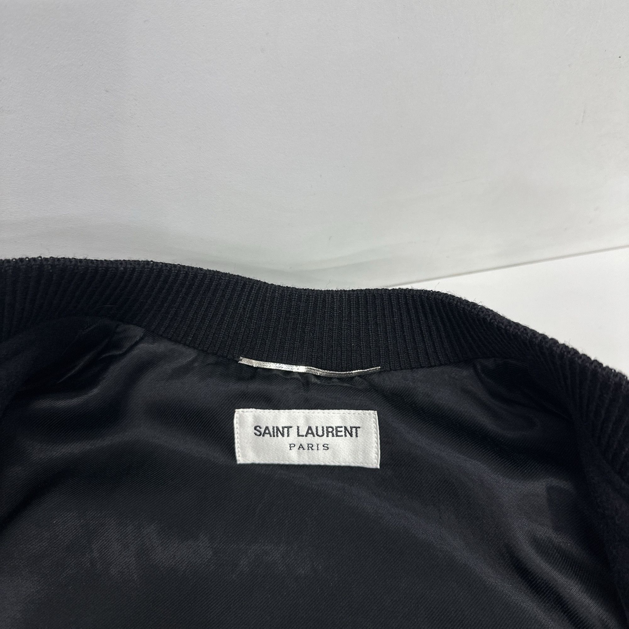 Saint Laurent Paris Saint Laurent Heaven Wool Leather Varsity Jacket Size M Size US M / EU 48-50 / 2 - 3 Thumbnail