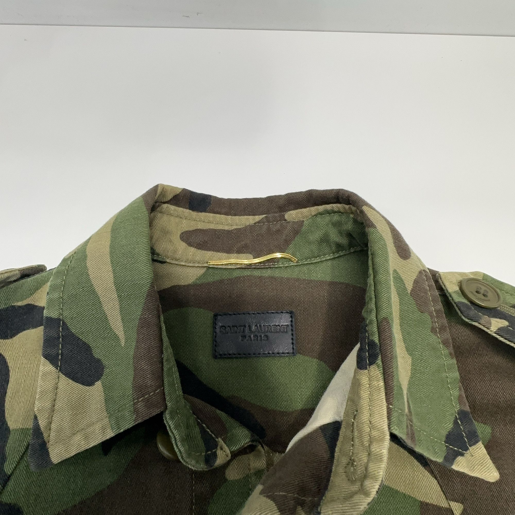 Saint Laurent Paris Saint Laurent Camo Embroidered Light Jacket Size XS Size US XS / EU 42 / 0 - 6 Thumbnail