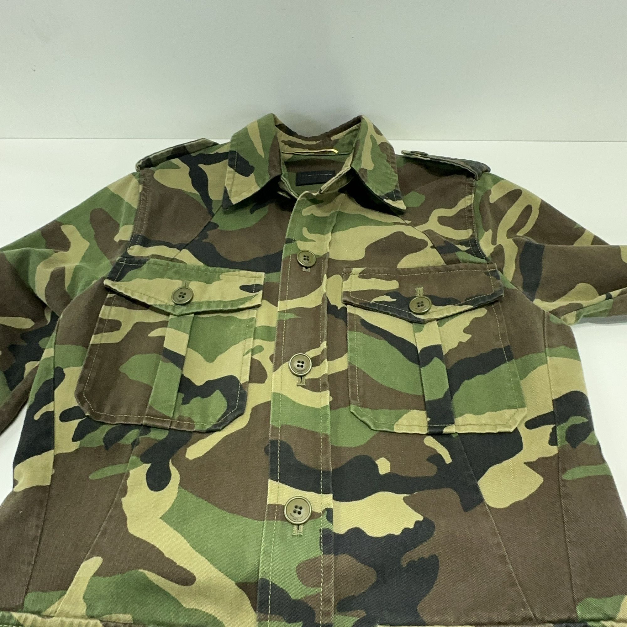 Saint Laurent Paris Saint Laurent Camo Embroidered Light Jacket Size XS Size US XS / EU 42 / 0 - 7 Thumbnail