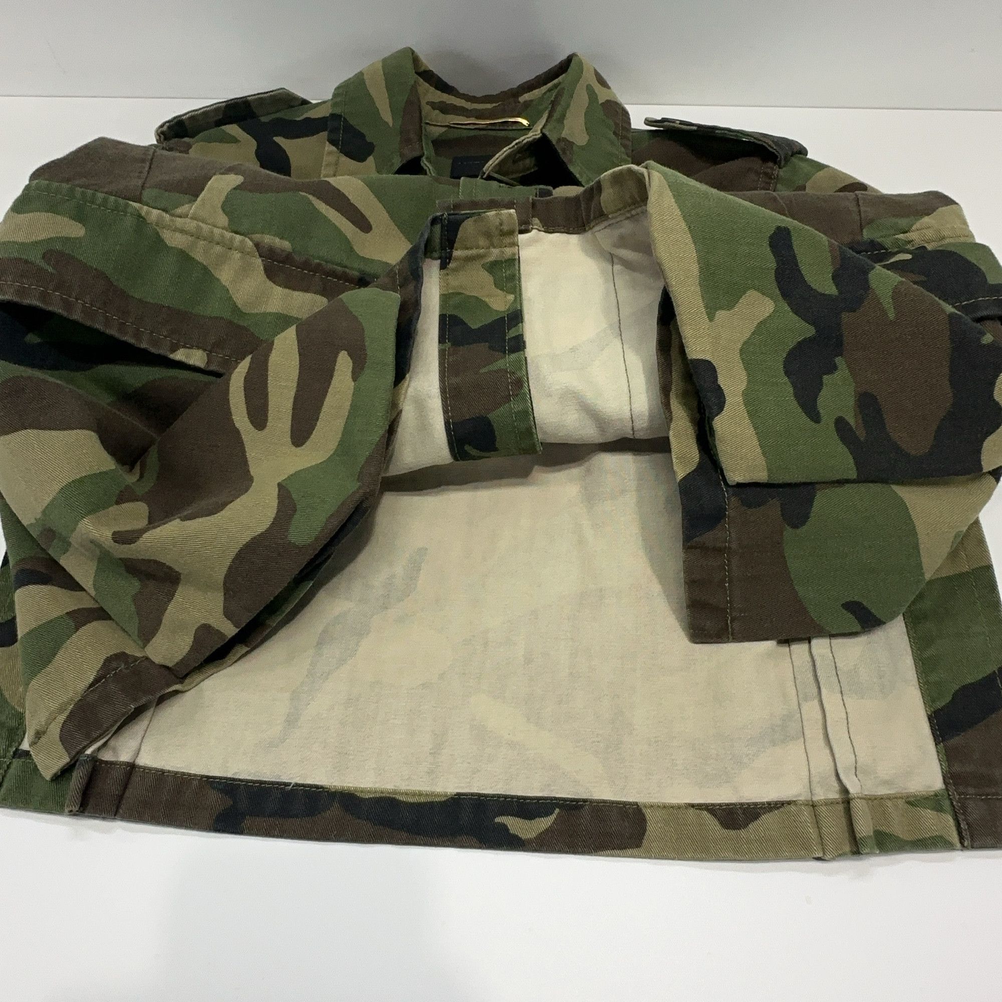 Saint Laurent Paris Saint Laurent Camo Embroidered Light Jacket Size XS Size US XS / EU 42 / 0 - 9 Thumbnail