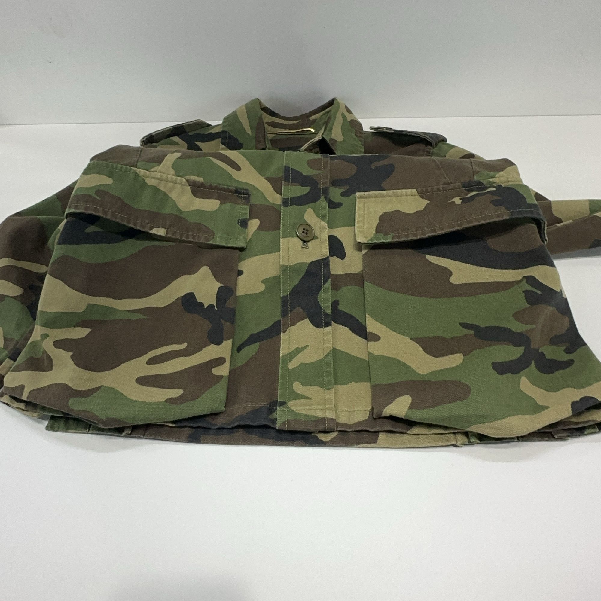 Saint Laurent Paris Saint Laurent Camo Embroidered Light Jacket Size XS Size US XS / EU 42 / 0 - 8 Thumbnail