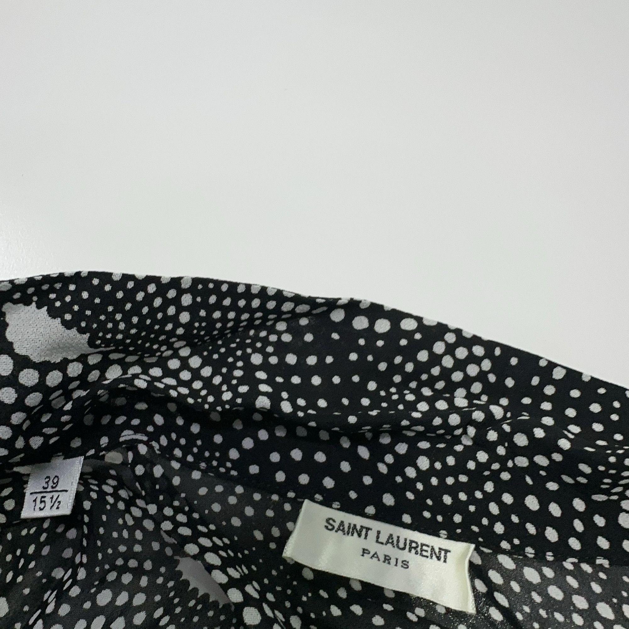 Saint Laurent Paris Saint Laurent Polka Dot Short Sleeve Shirt Size M Size US M / EU 48-50 / 2 - 5 Thumbnail