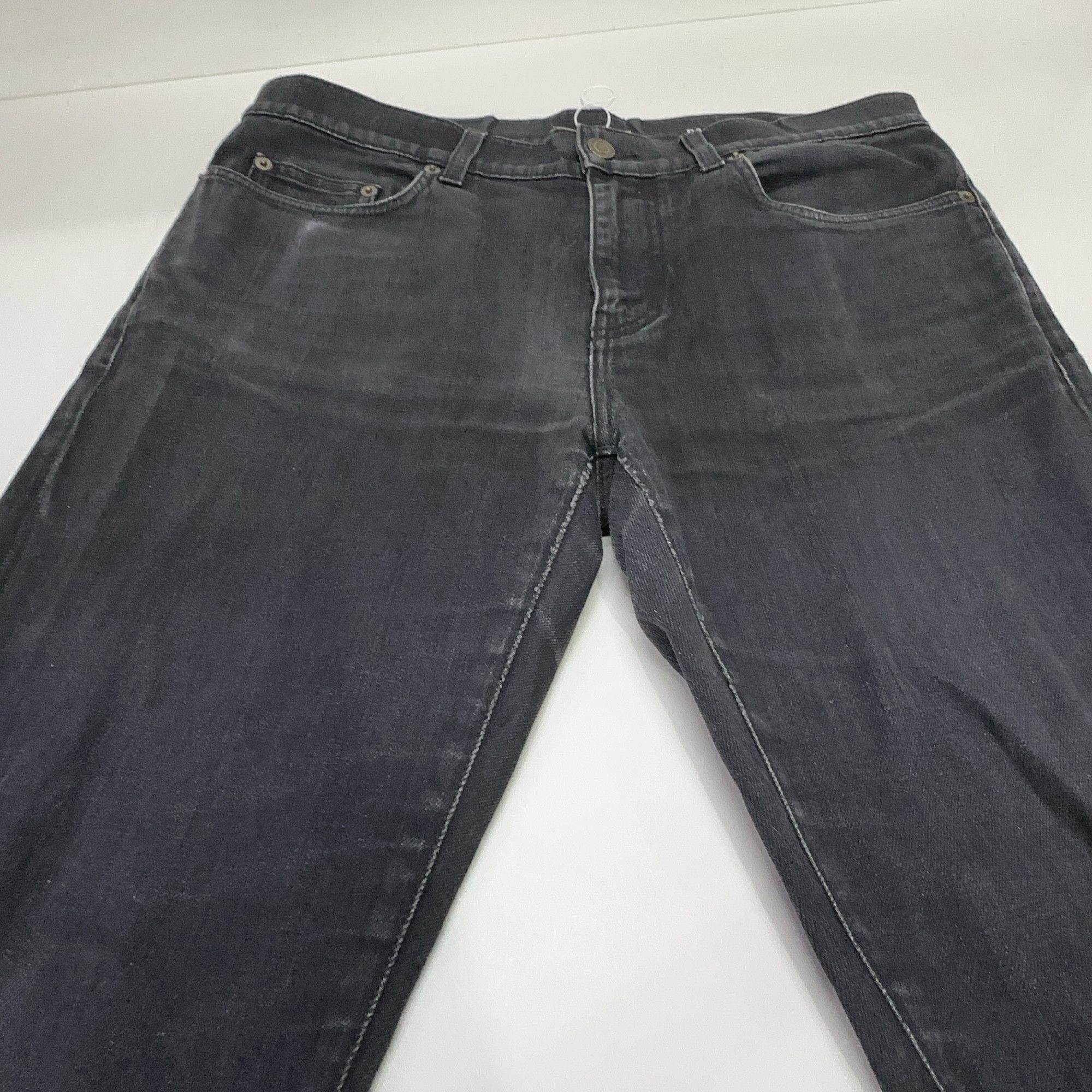 Saint Laurent Paris Saint Laurent D01 Black Frayed Hem Jeans Size 32 Size US 32 / EU 48 - 6 Thumbnail