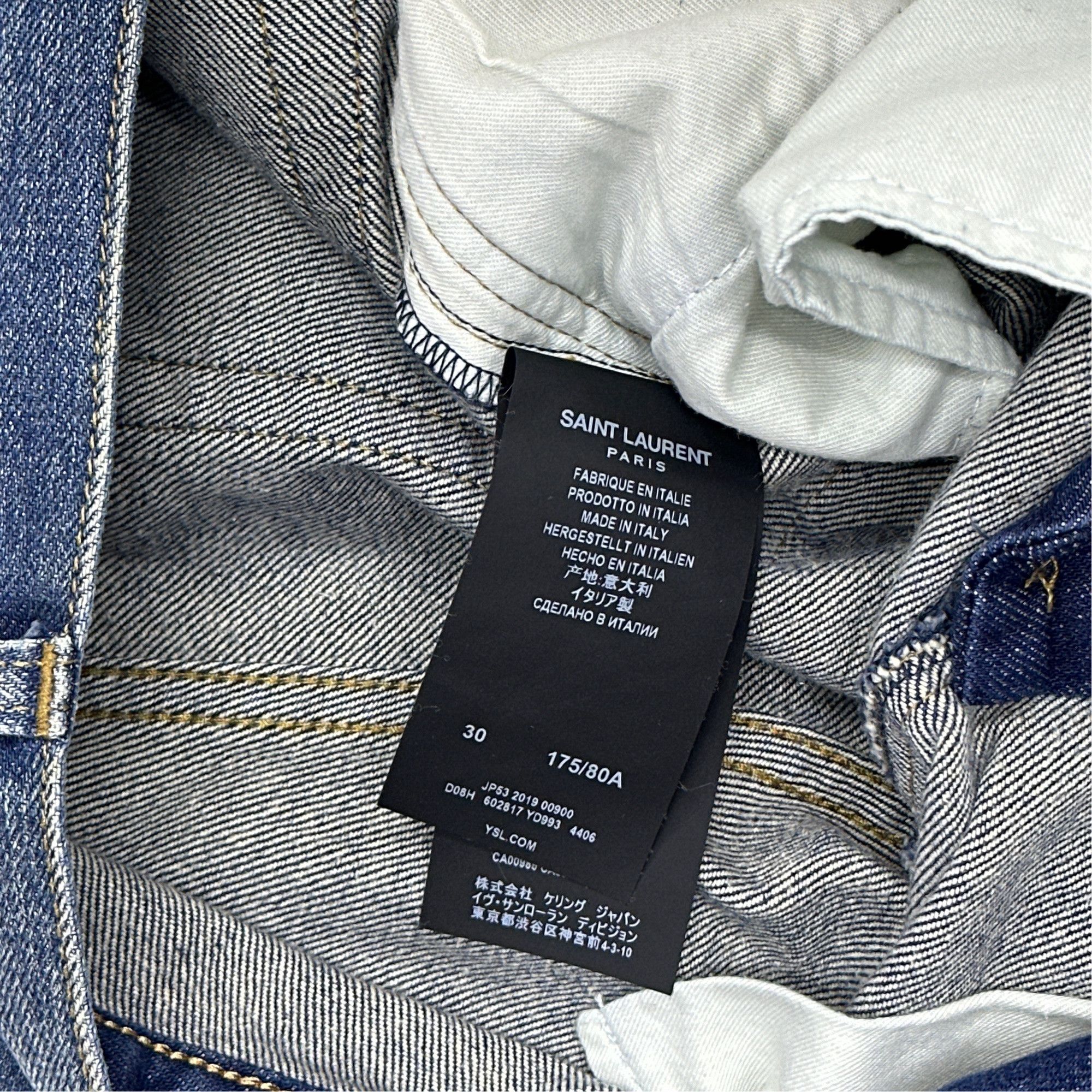 Saint Laurent Paris Saint Laurent Faded Denim Jeans Size 30 Size US 30 / EU 46 - 3 Thumbnail
