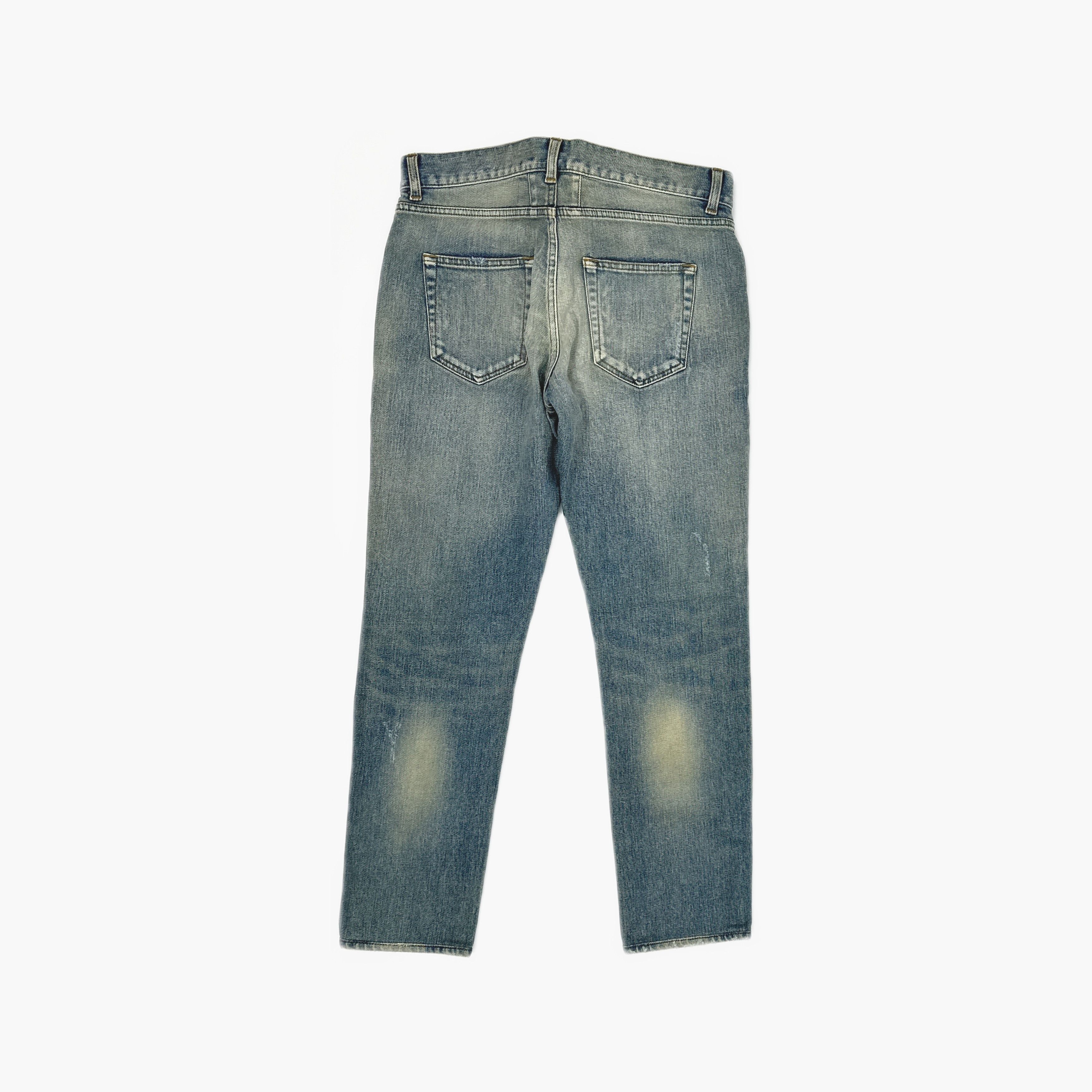 Saint Laurent Paris Saint Laurent D02 Distressed Denim Jeans Size 30 Size US 30 / EU 46 - 2 Thumbnail