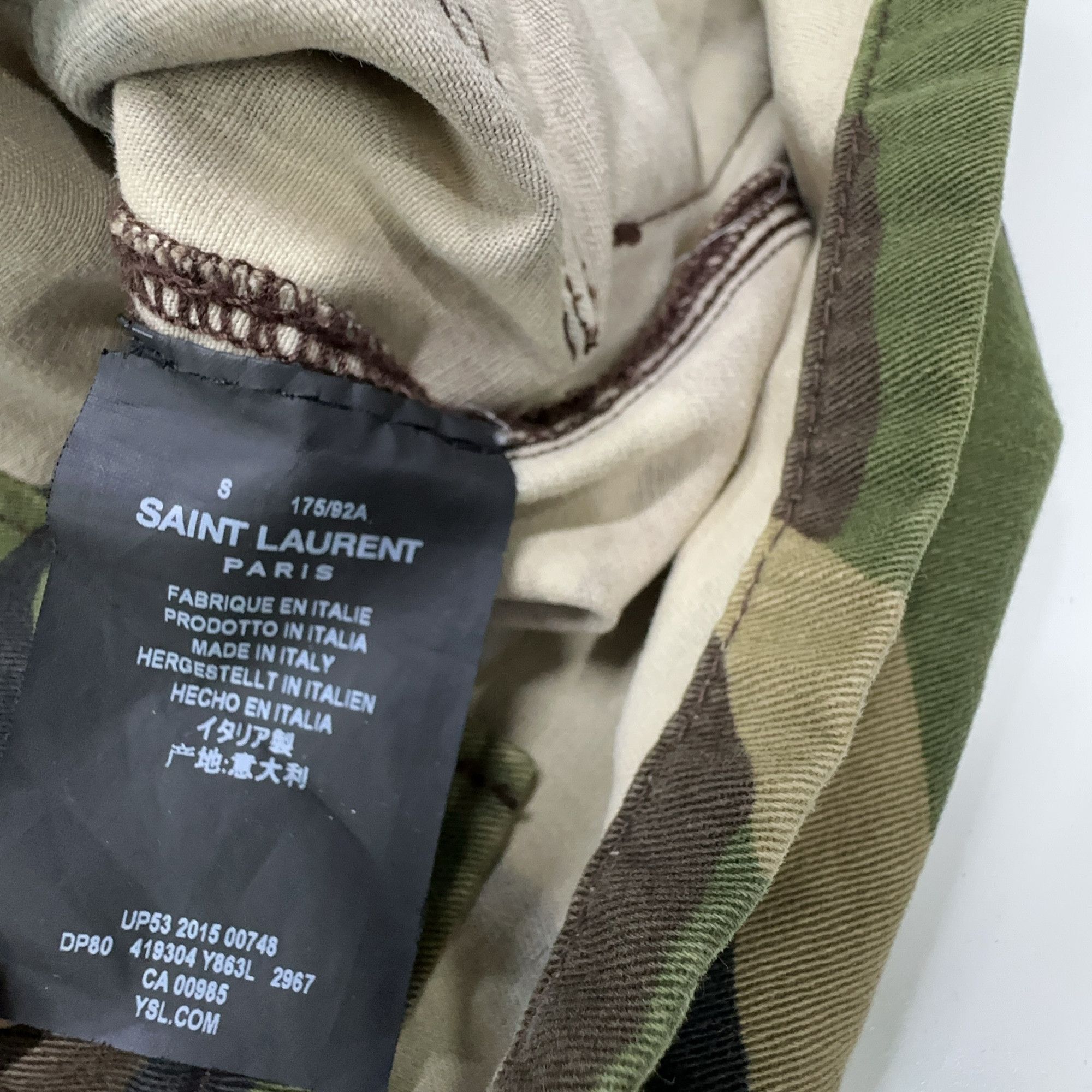 Saint Laurent Paris Saint Laurent Camouflage Patch Field Jacket Size S Size US S / EU 44-46 / 1 - 5 Thumbnail
