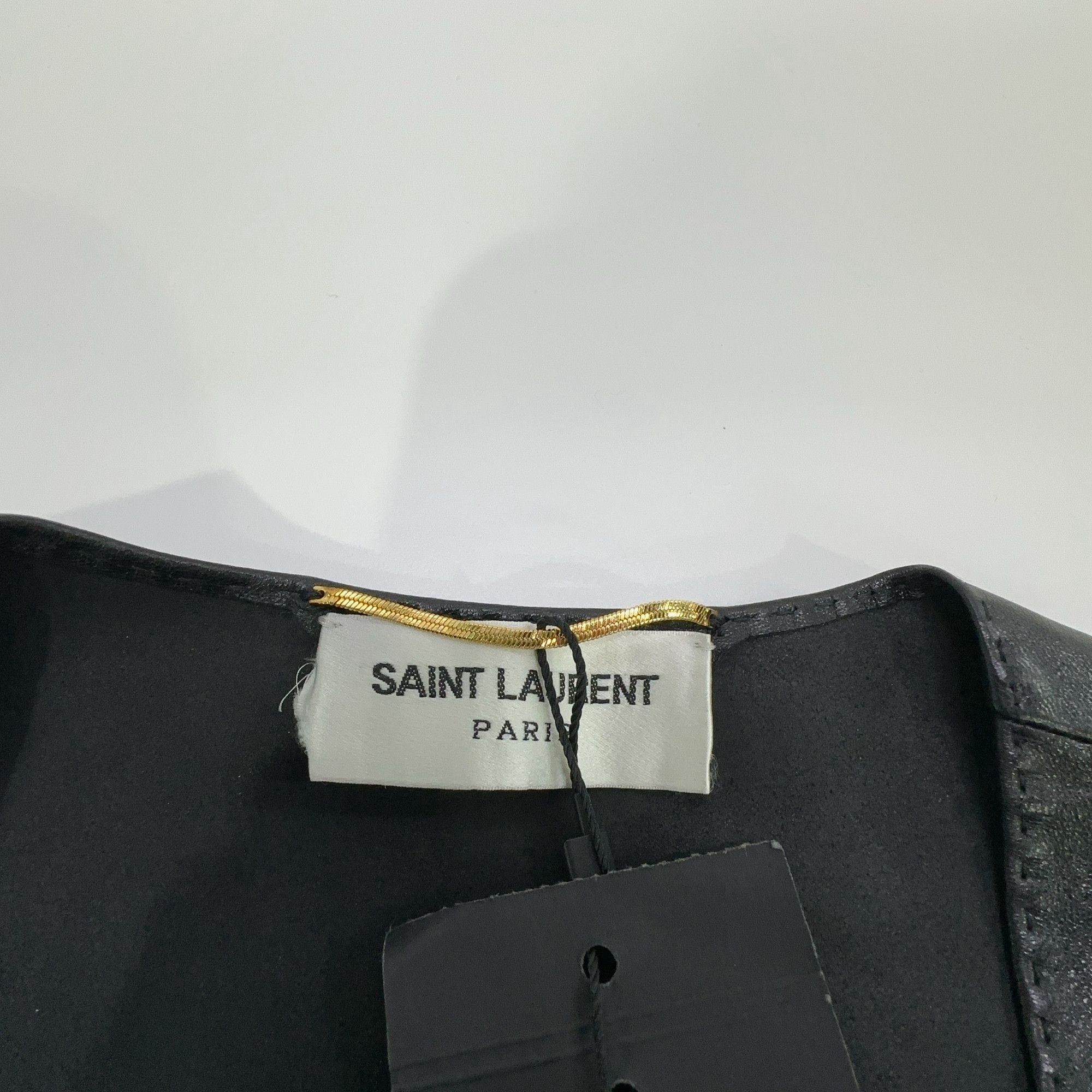 Saint Laurent Paris Saint Laurent Lambskin U-Neck Tank Top Size 36 Size XS / US 0-2 / IT 36-38 - 3 Thumbnail
