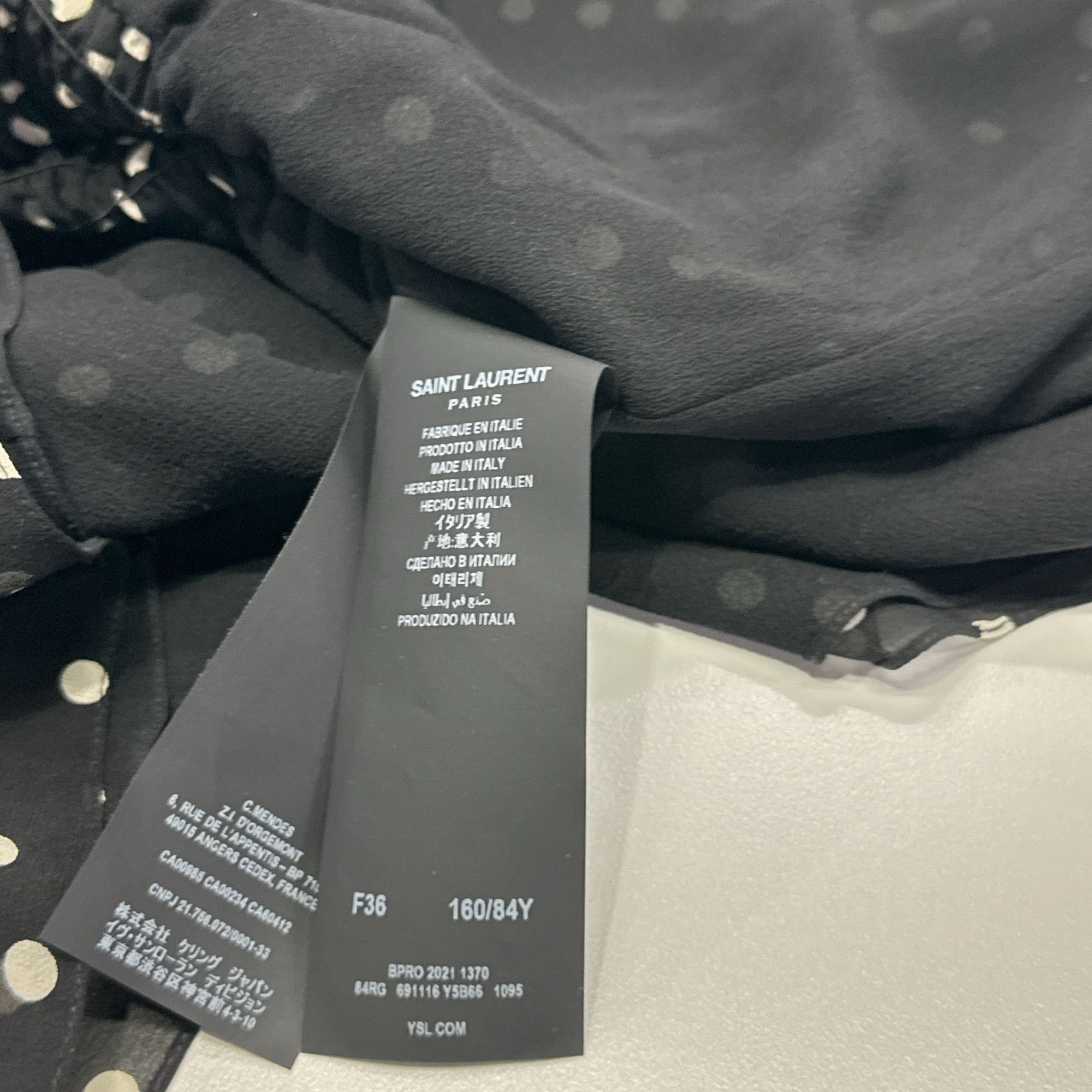 Saint Laurent Paris Saint Laurent Polka Dot Mini Dress Size 36 Size XS / US 0-2 / IT 36-38 - 5 Thumbnail