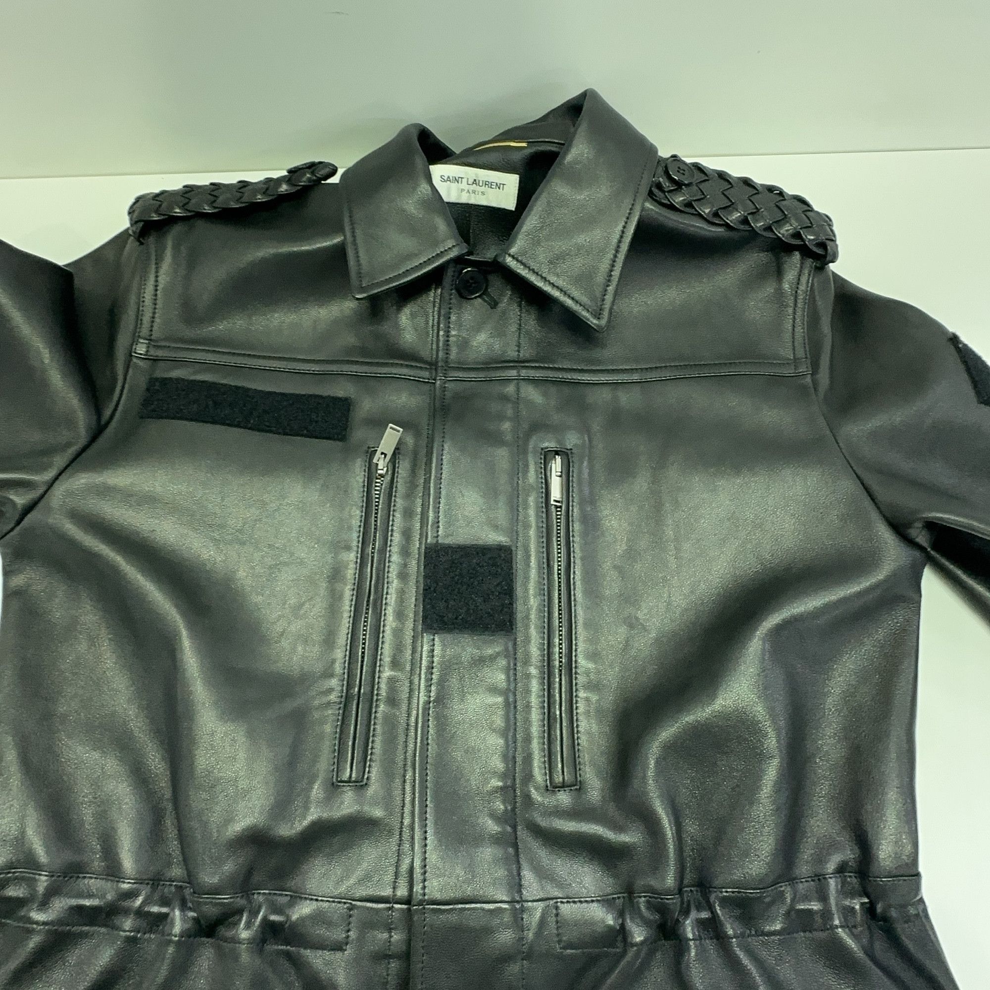 Saint Laurent Paris Saint Laurent Braided Epaulet Leather Jacket Size 38 Size S / US 4 / IT 40 - 6 Thumbnail