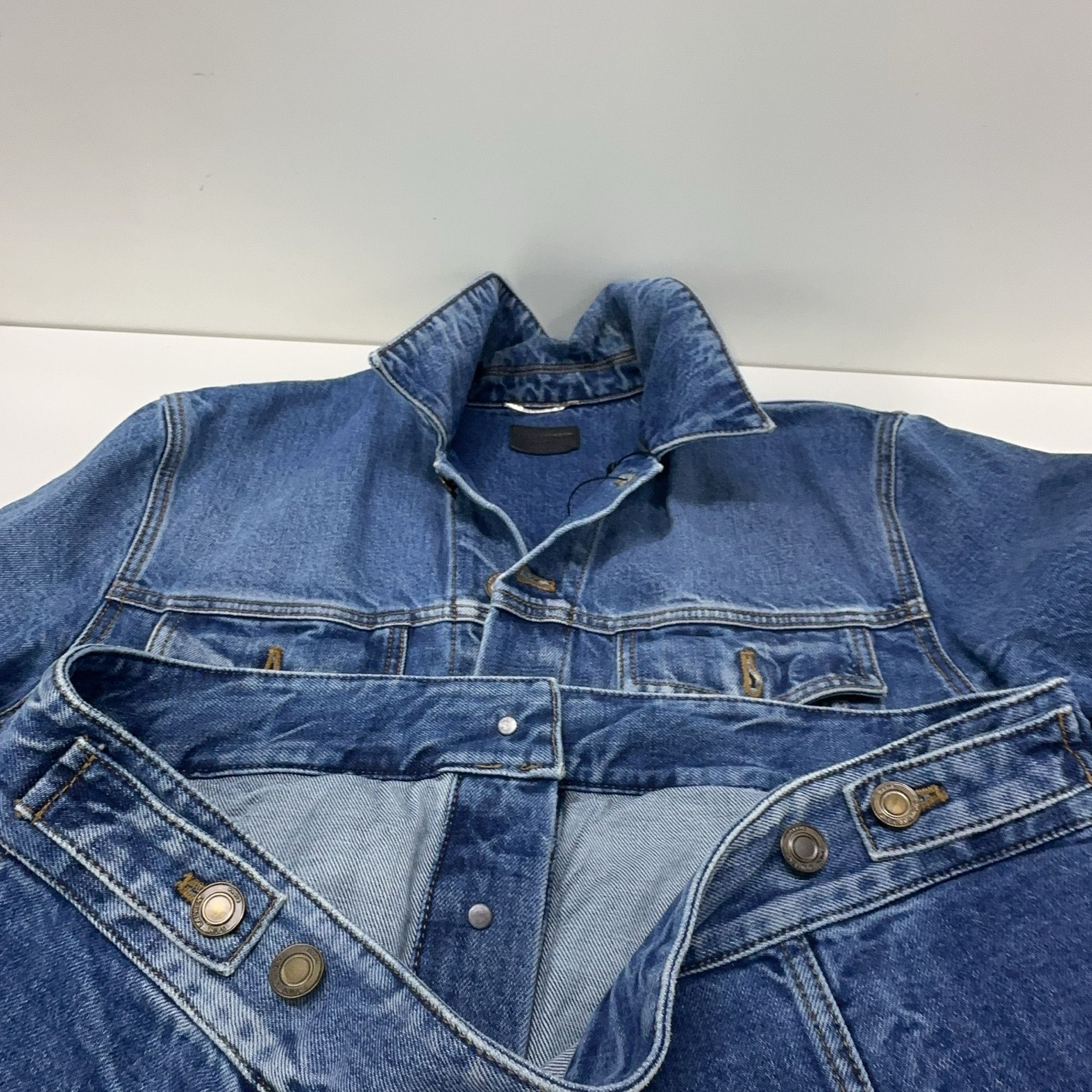 Saint Laurent Paris Saint Laurent Blue Denim Jacket Size M Size US M / EU 48-50 / 2 - 7 Thumbnail