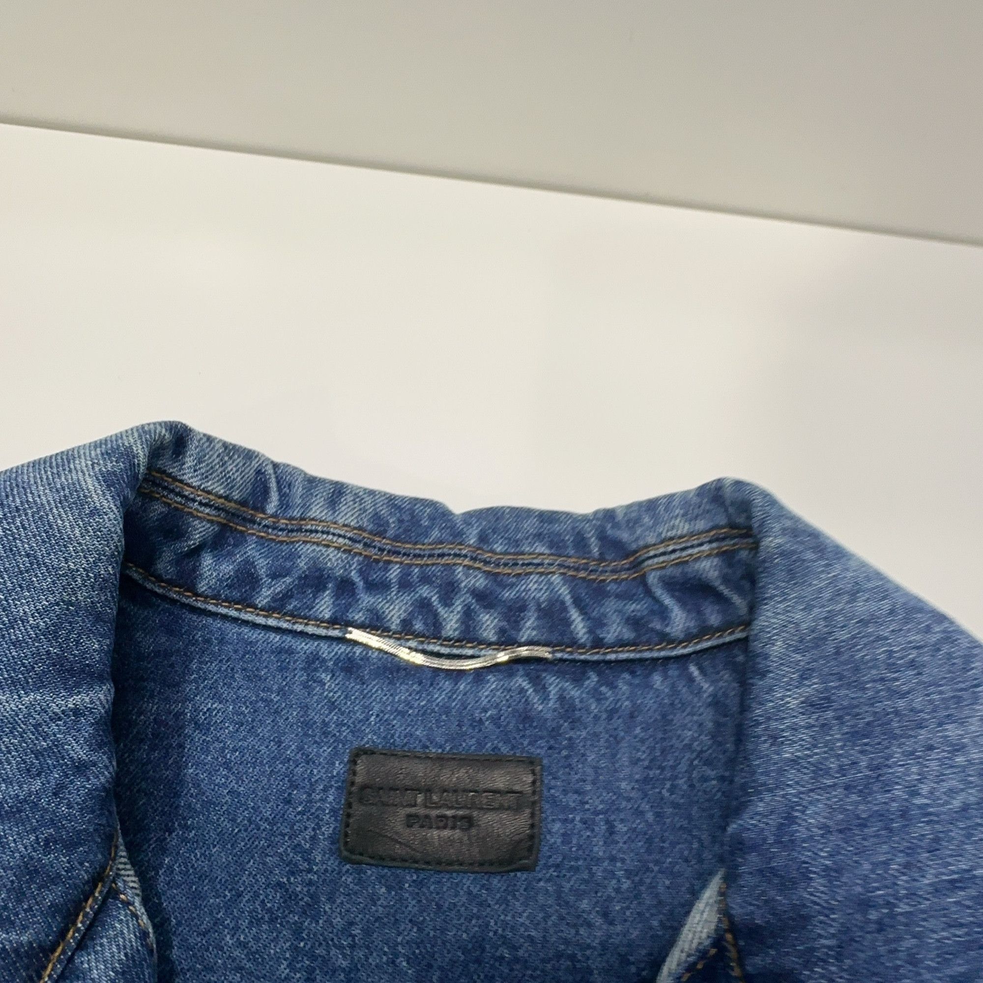 Saint Laurent Paris Saint Laurent Blue Denim Jacket Size M Size US M / EU 48-50 / 2 - 5 Thumbnail