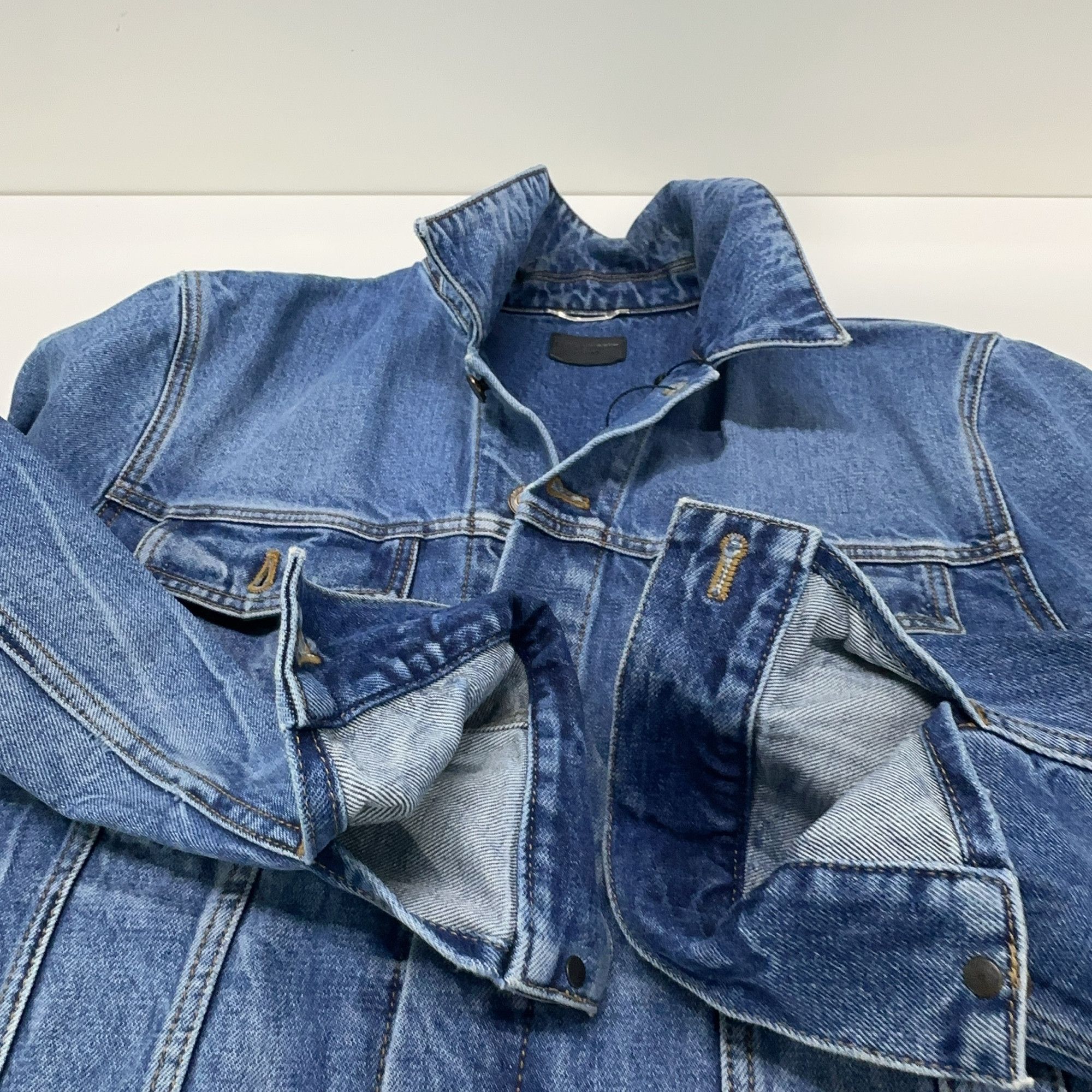 Saint Laurent Paris Saint Laurent Blue Denim Jacket Size M Size US M / EU 48-50 / 2 - 8 Thumbnail