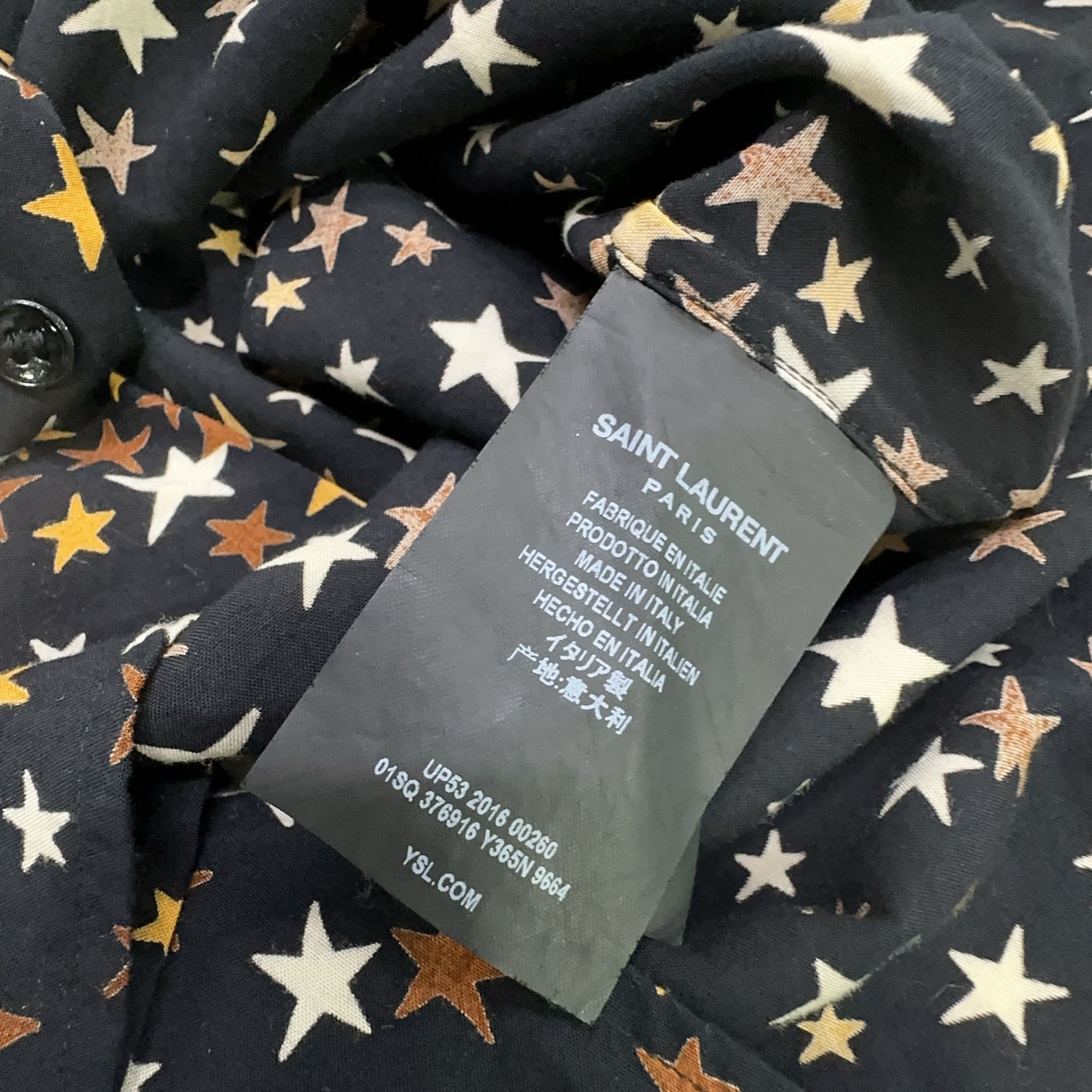 Saint Laurent Paris Saint Laurent Star Print Shirt Size M Size US XXS / EU 40 - 3 Thumbnail