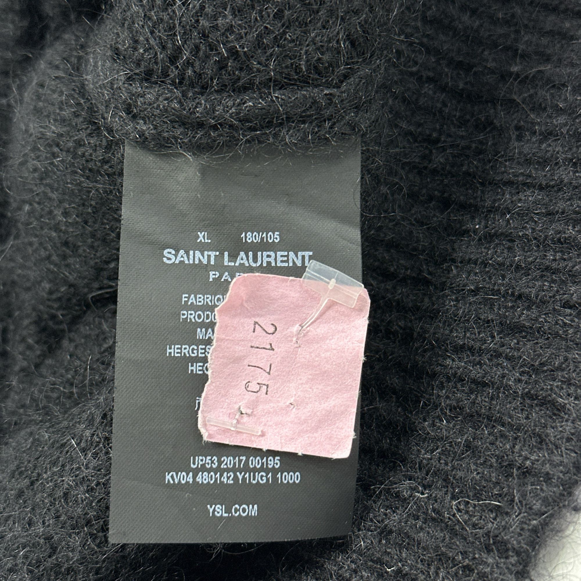 Saint Laurent Paris Saint Laurent Black Knit Sweater Size XL Size US XL / EU 56 / 4 - 3 Thumbnail